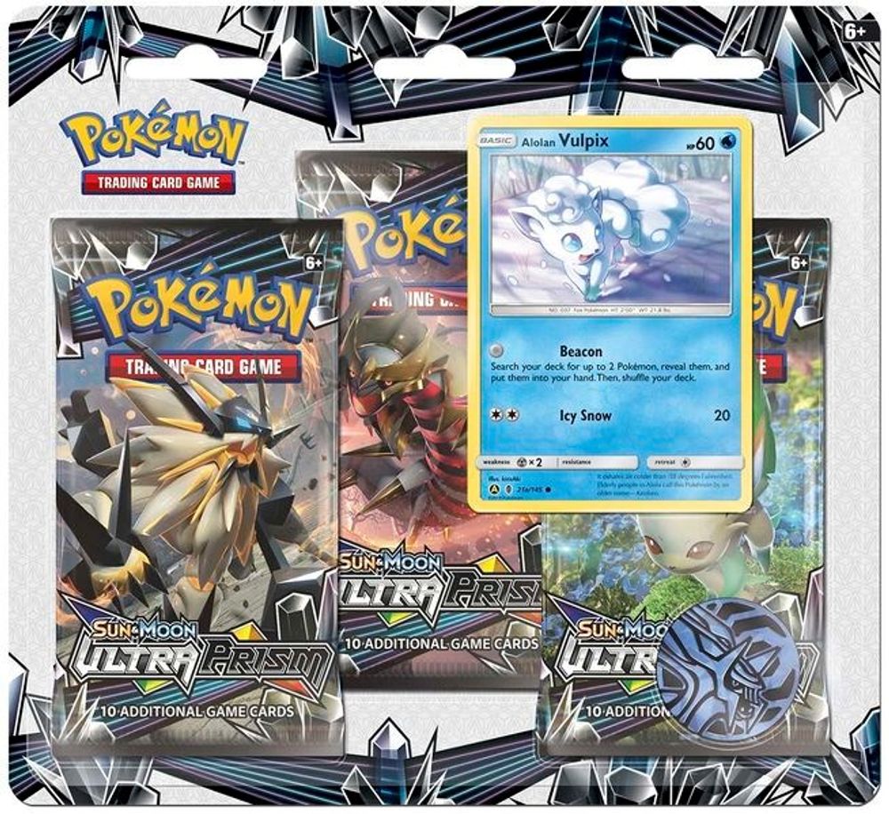 Ultra Prism 3 Pack Blister [Alolan Vulpix] — SM - Ultra Prism