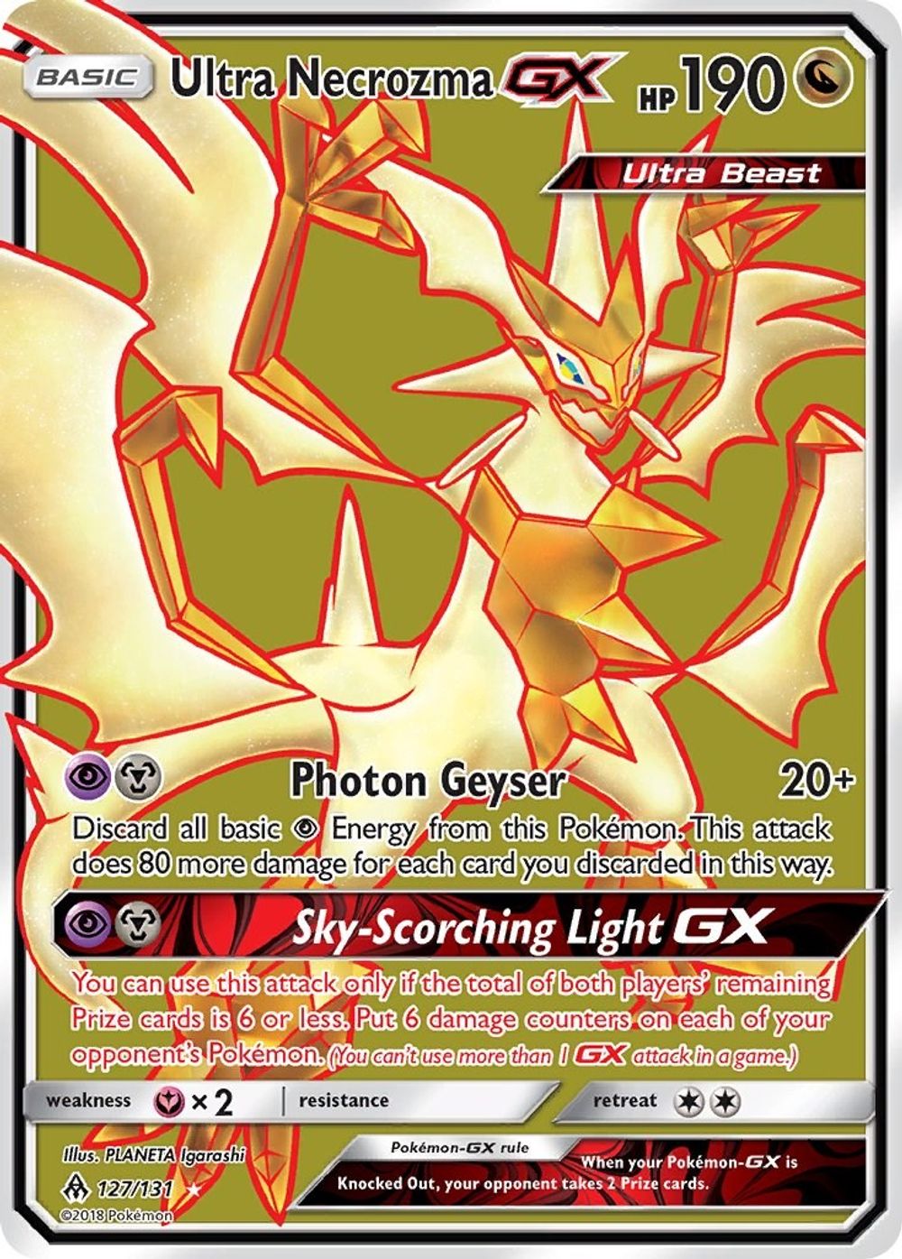 Ultra Necrozma GX (Full Art) — SM - Forbidden Light