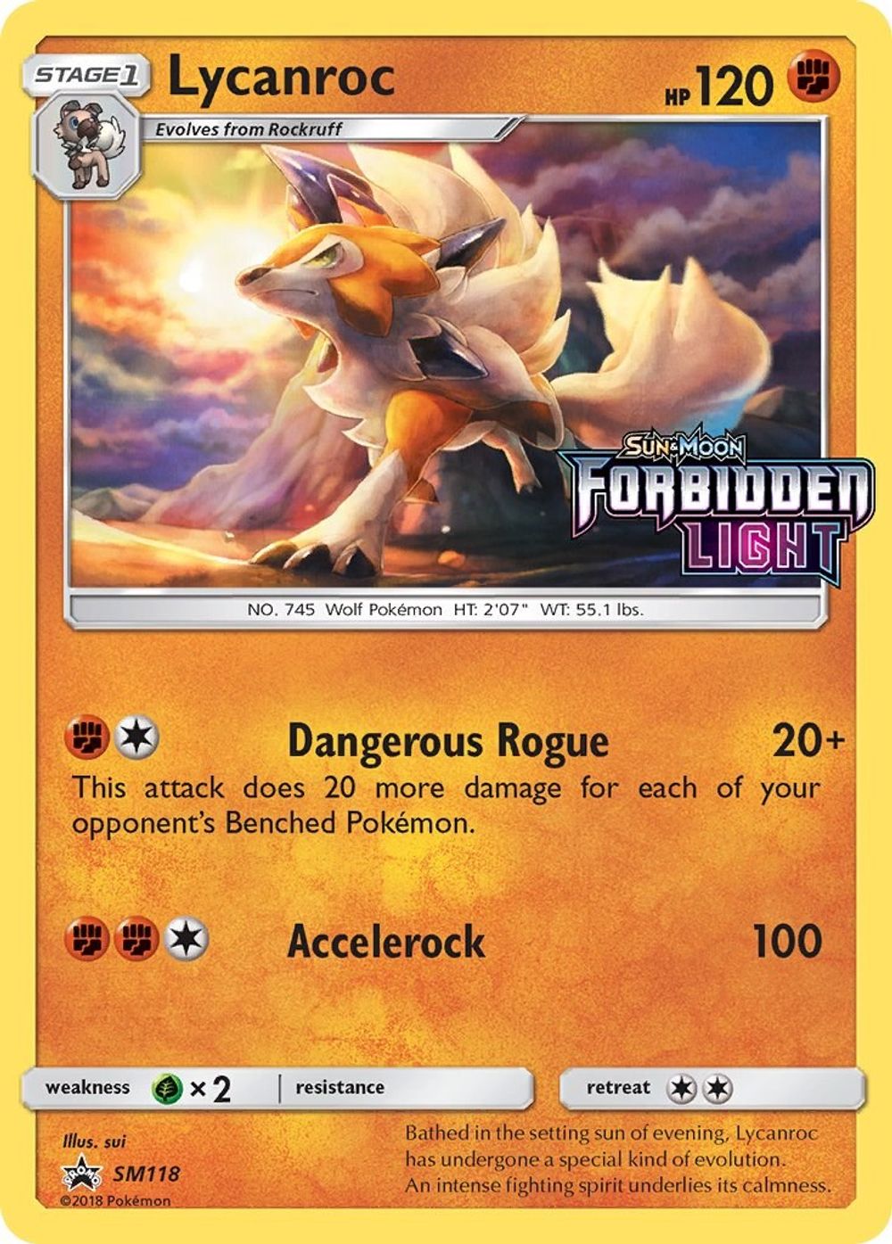 Lycanroc - SM118 (Prerelease) — SM Promos