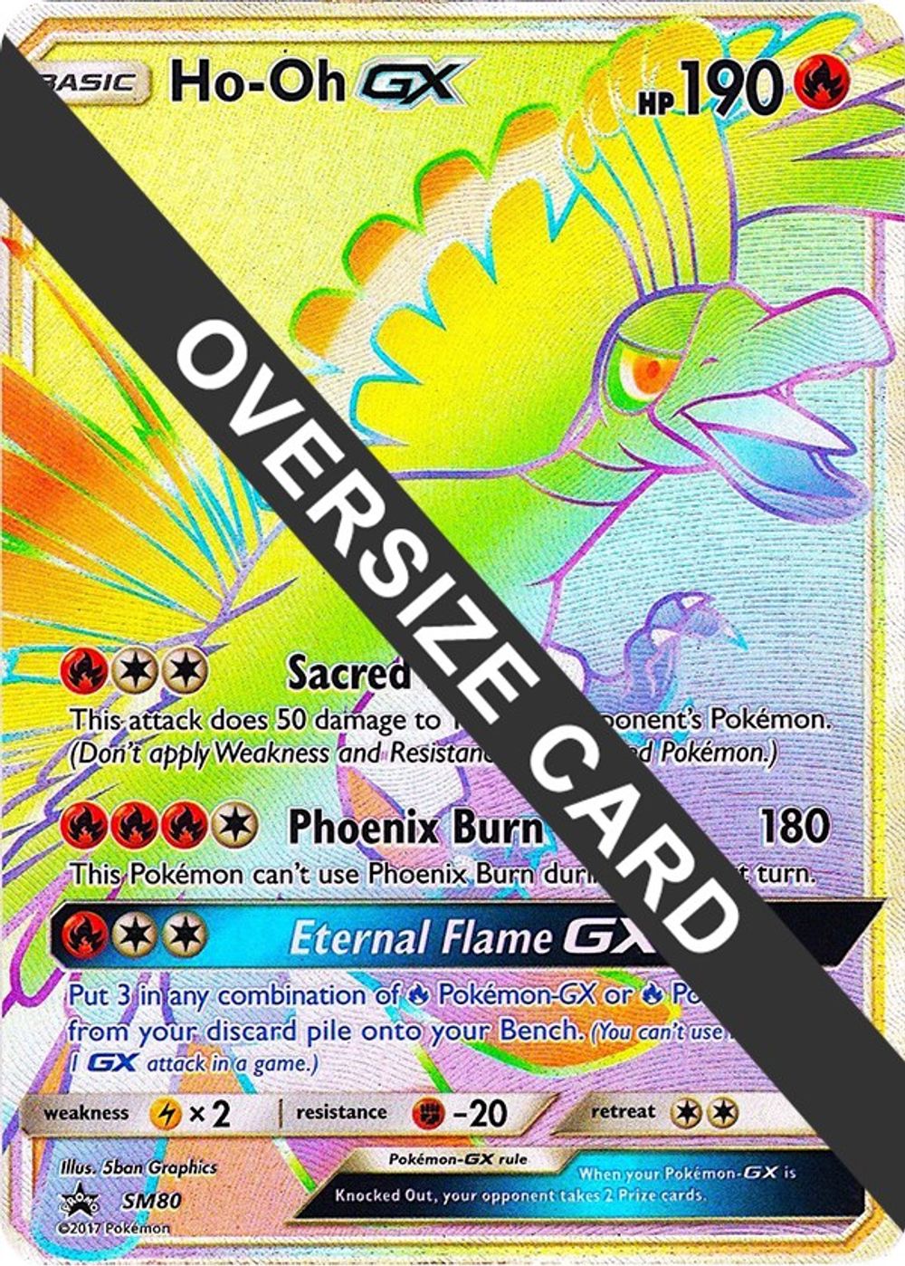 Ho-Oh GX - SM80 (SM Black Star Promo) — Jumbo Cards