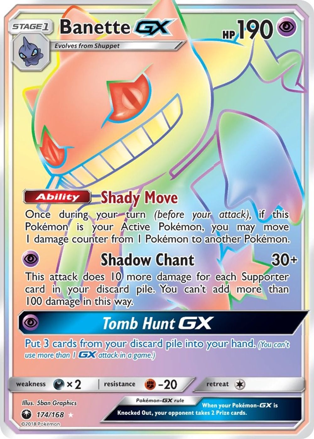 Banette GX (Secret) — SM - Celestial Storm
