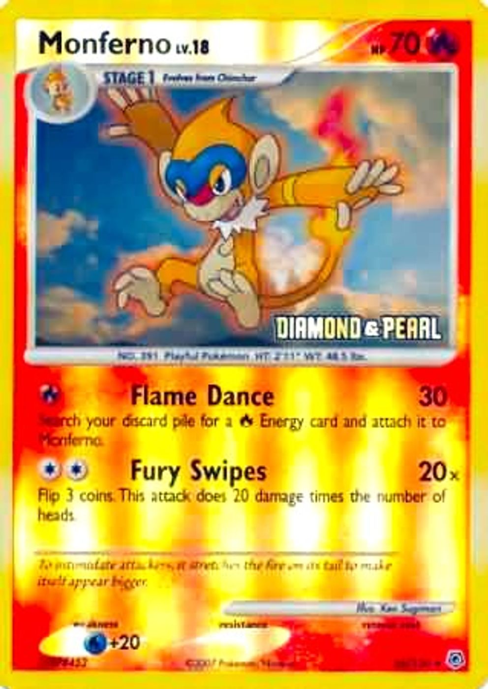 Monferno - 56/130 [Diamond & Pearl] — Burger King Promos