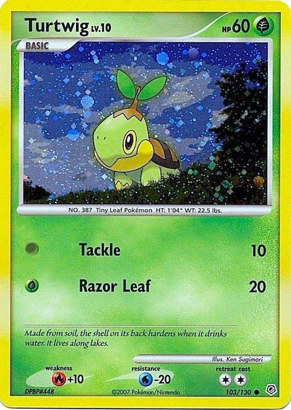 Turtwig - 103/130 (Cosmos Holofoil) — League & Championship Cards