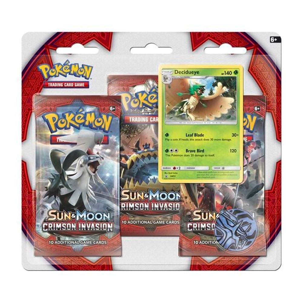 Crimson Invasion 3 Pack Blister [Decidueye] — SM - Crimson Invasion