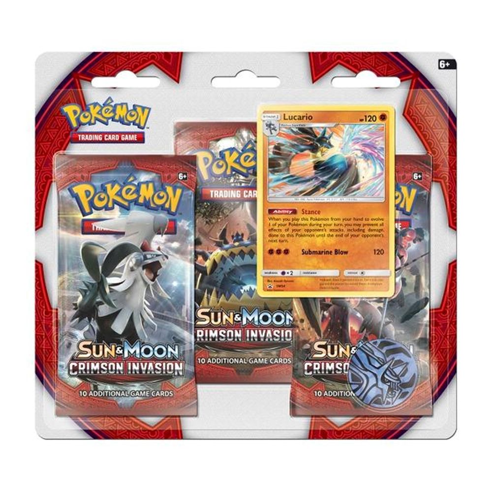Crimson Invasion 3 Pack Blister [Lucario] — SM - Crimson Invasion