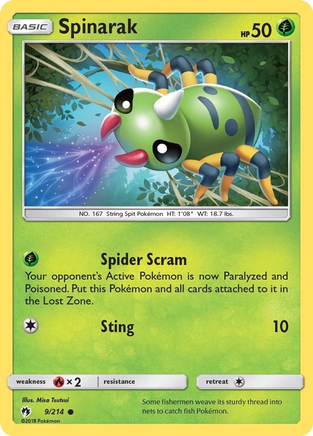 Spinarak — SM - Lost Thunder
