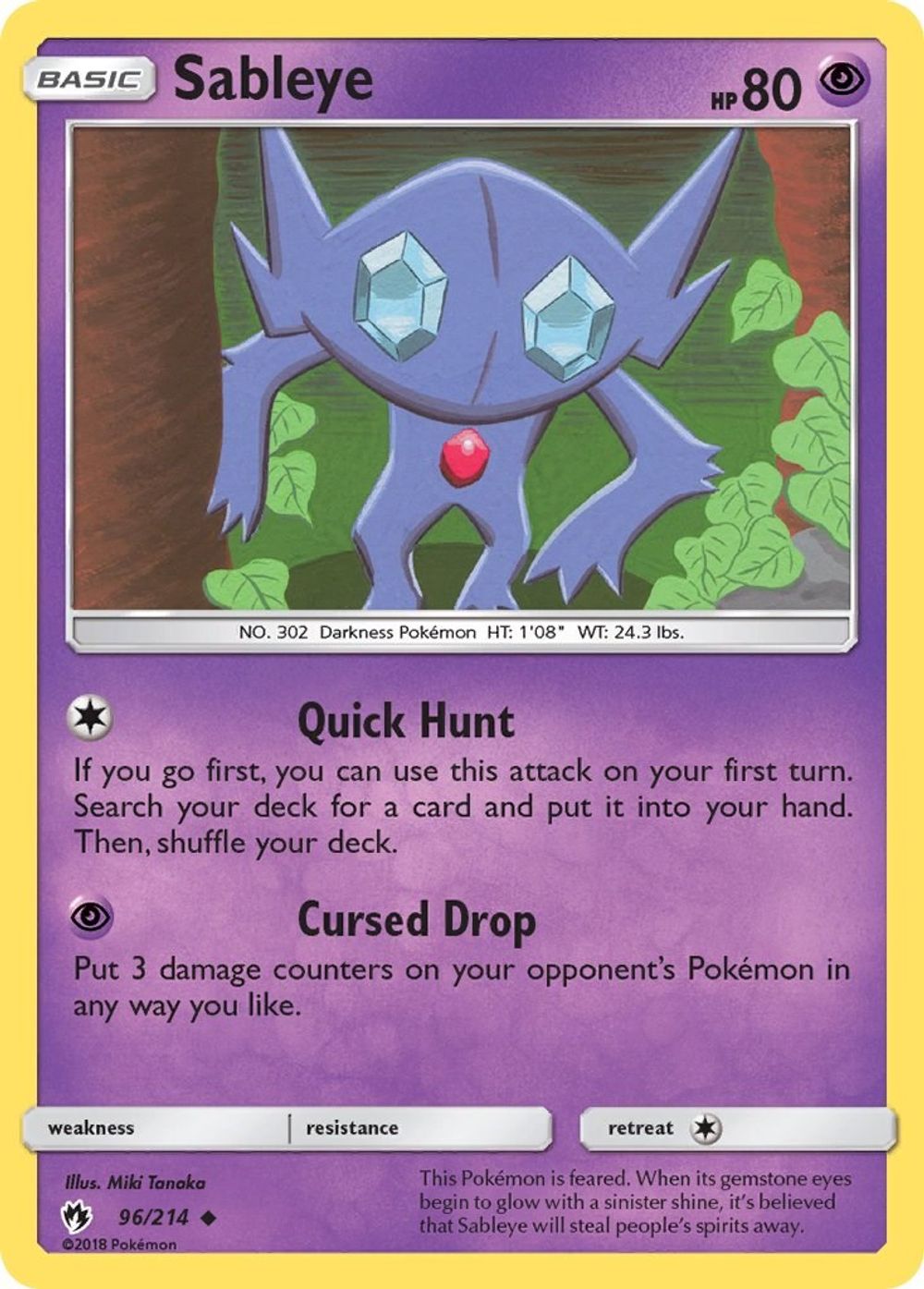 Sableye — SM - Lost Thunder