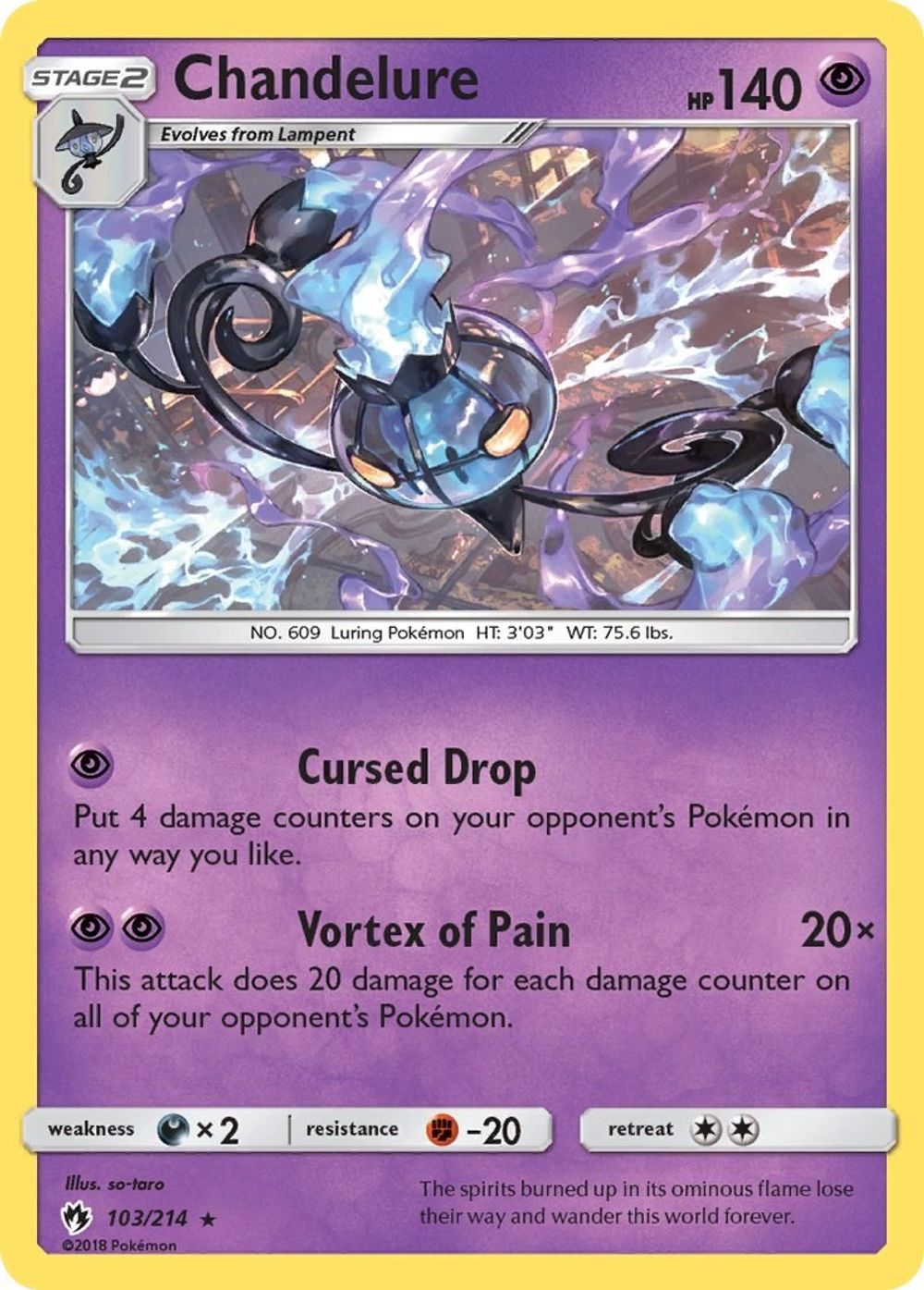 Chandelure — SM - Lost Thunder