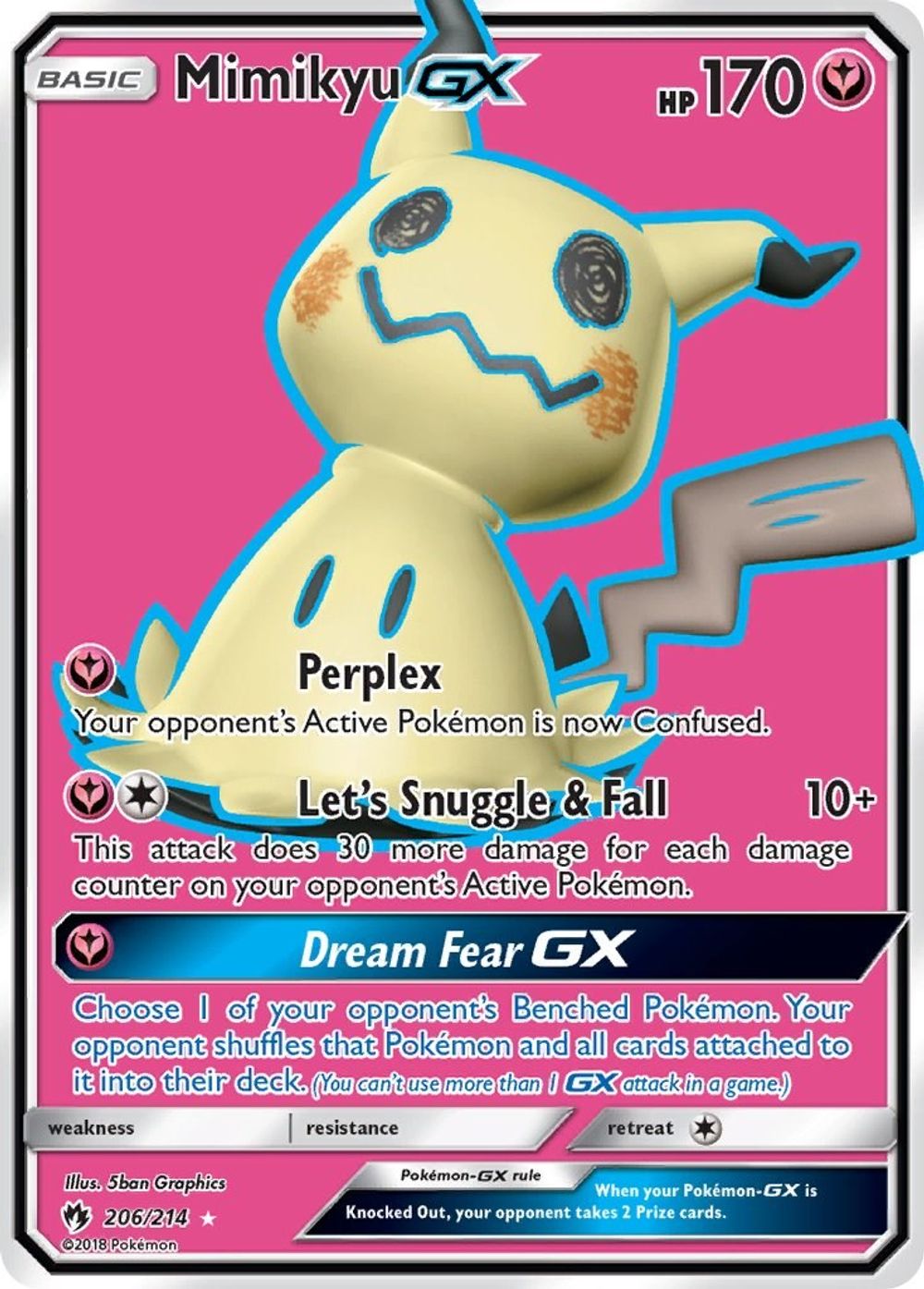 Mimikyu GX (Full Art) — SM - Lost Thunder