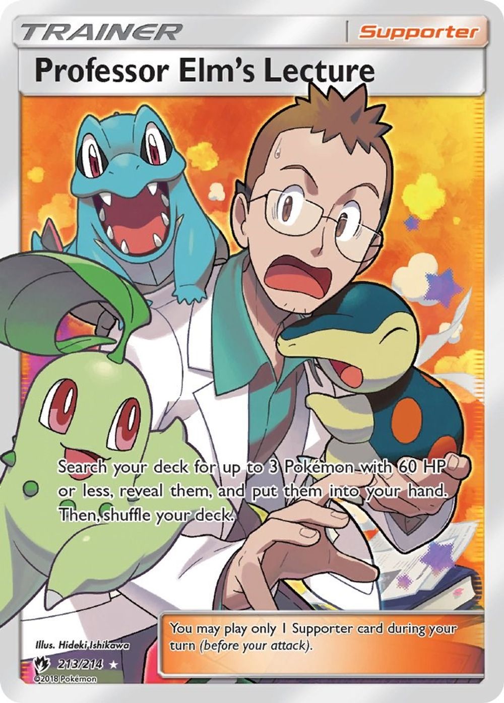 Professor Elm's Lecture (Full Art) — SM - Lost Thunder