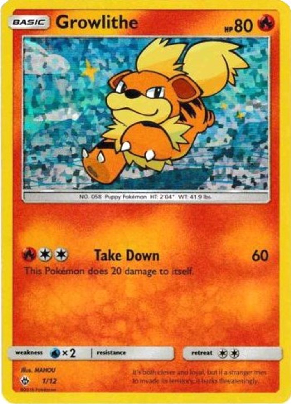Growlithe - 1/12 — McDonald's Promos 2018