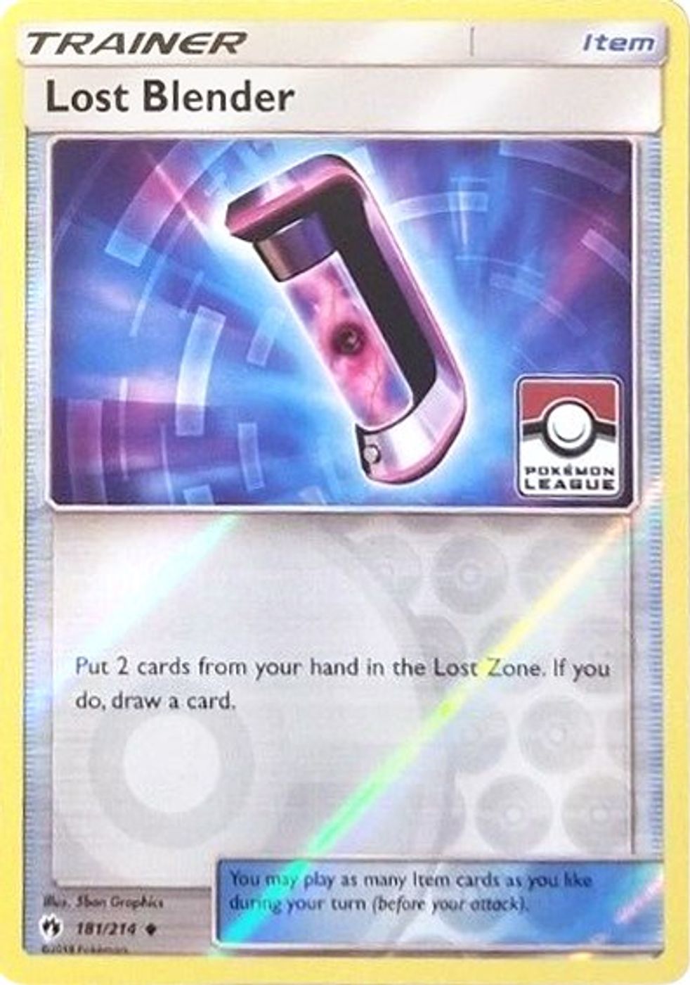 Lost Blender - 181/214 (Pokemon League) — League & Championship Cards
