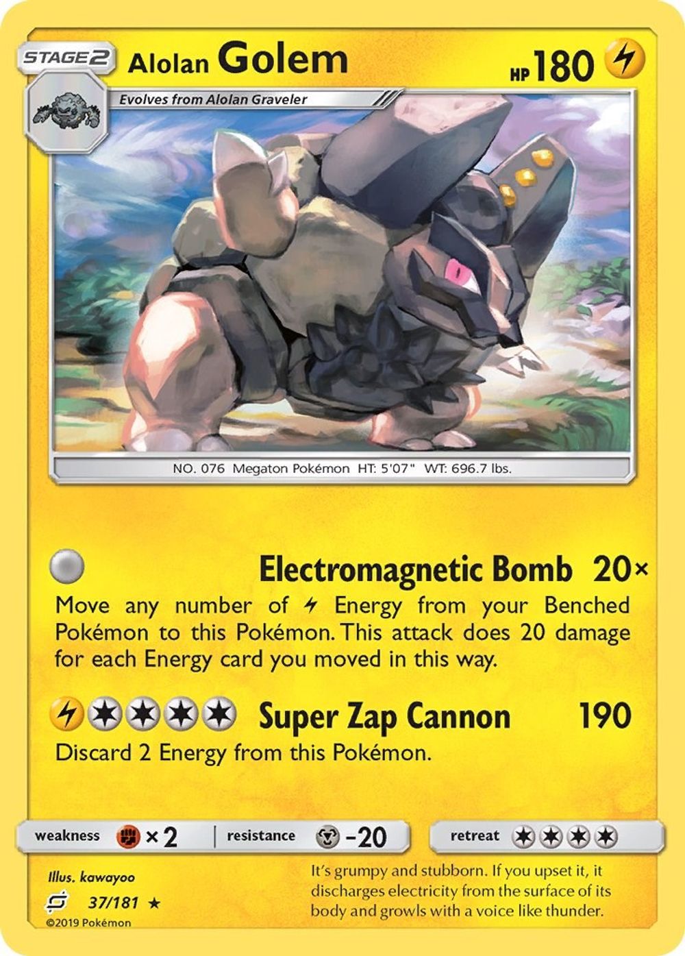 Alolan Golem — SM - Team Up