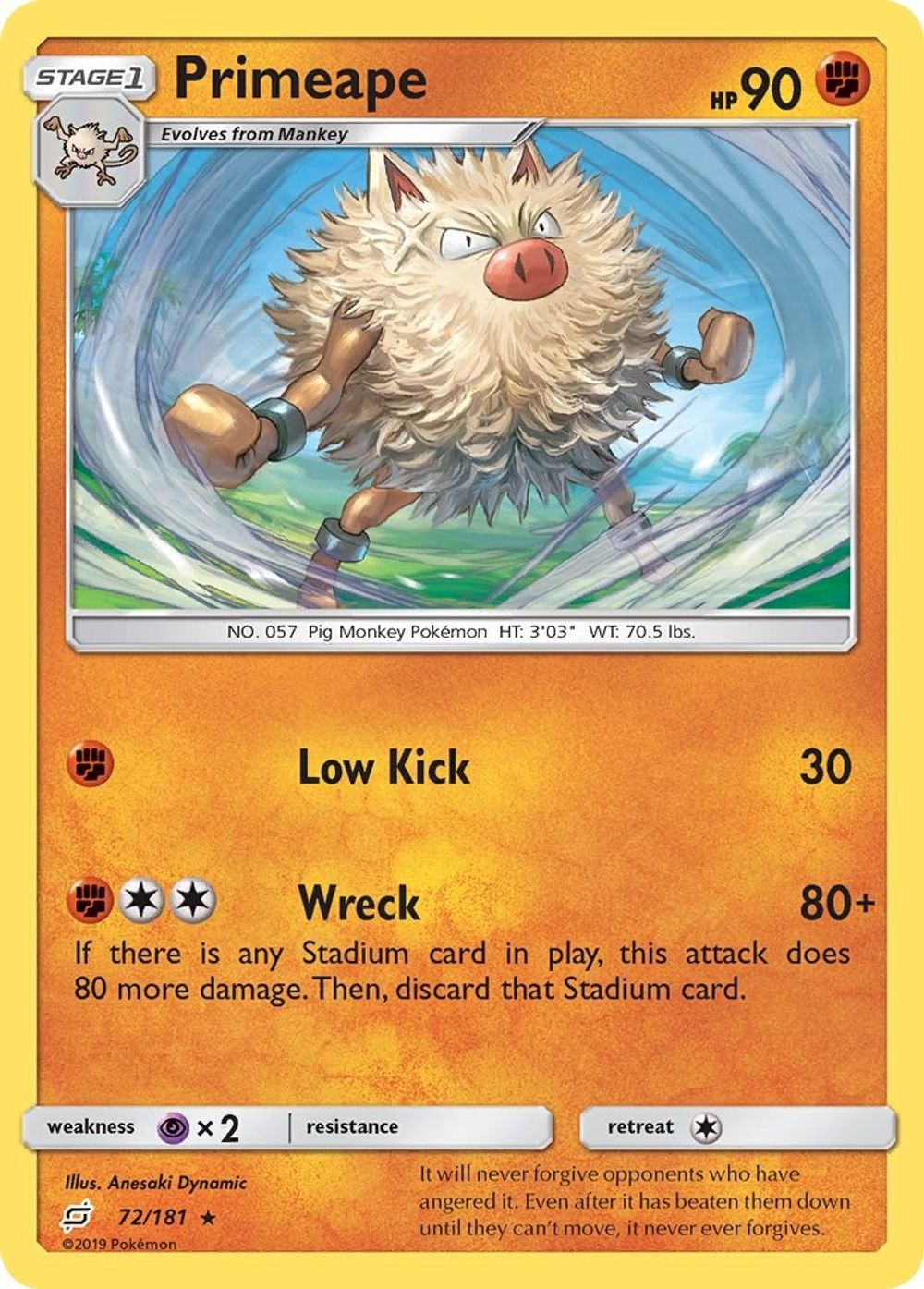 Primeape — SM - Team Up
