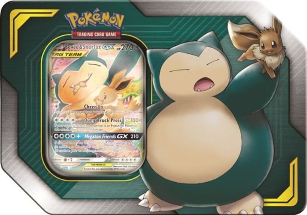 TAG TEAM Tin [Eevee & Snorlax GX] — SM - Team Up