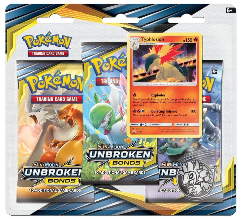Unbroken Bonds 3 Pack Blister [Typhlosion] — SM - Unbroken Bonds