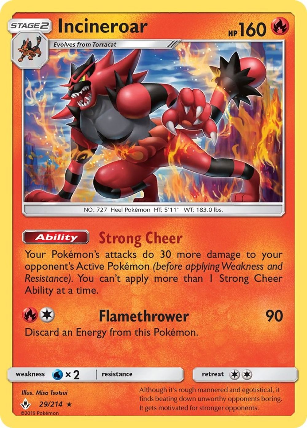 Incineroar — SM - Unbroken Bonds