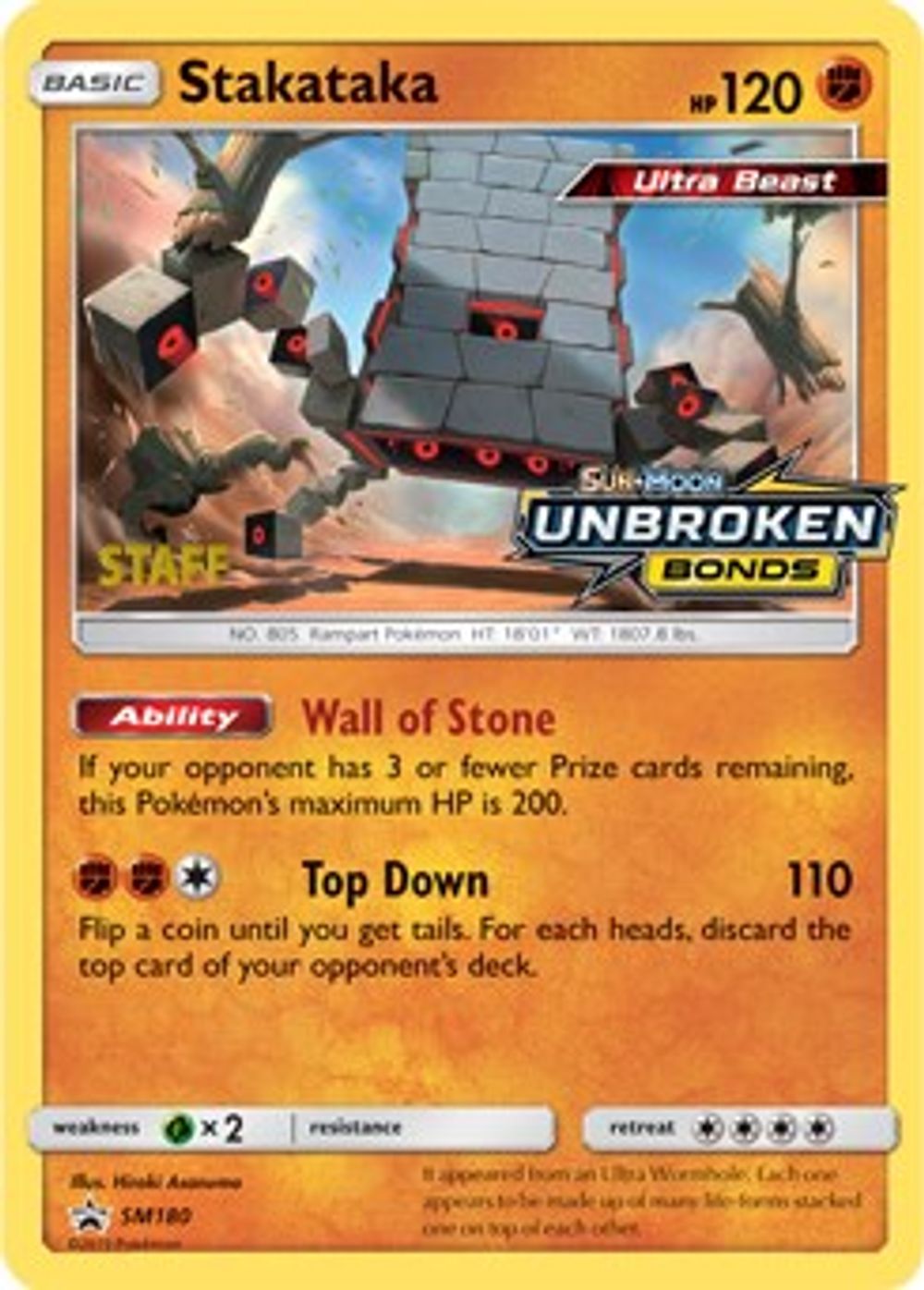 Stakataka - SM180 (Prerelease) [Staff] — SM Promos