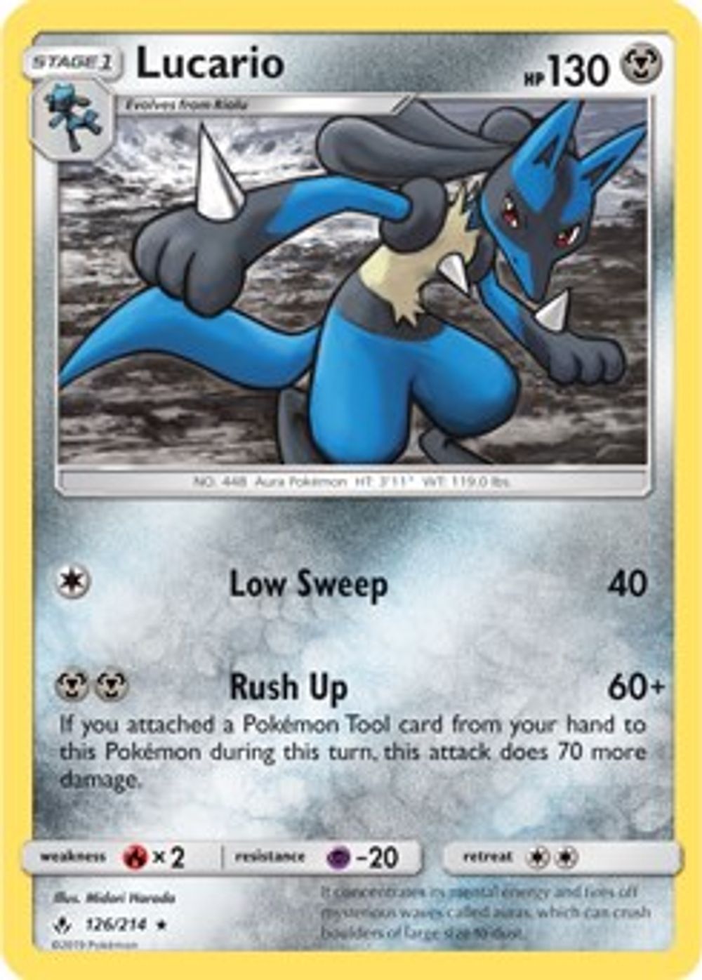 Lucario - 126/214 (SM Unbroken Bonds) — Deck Exclusives