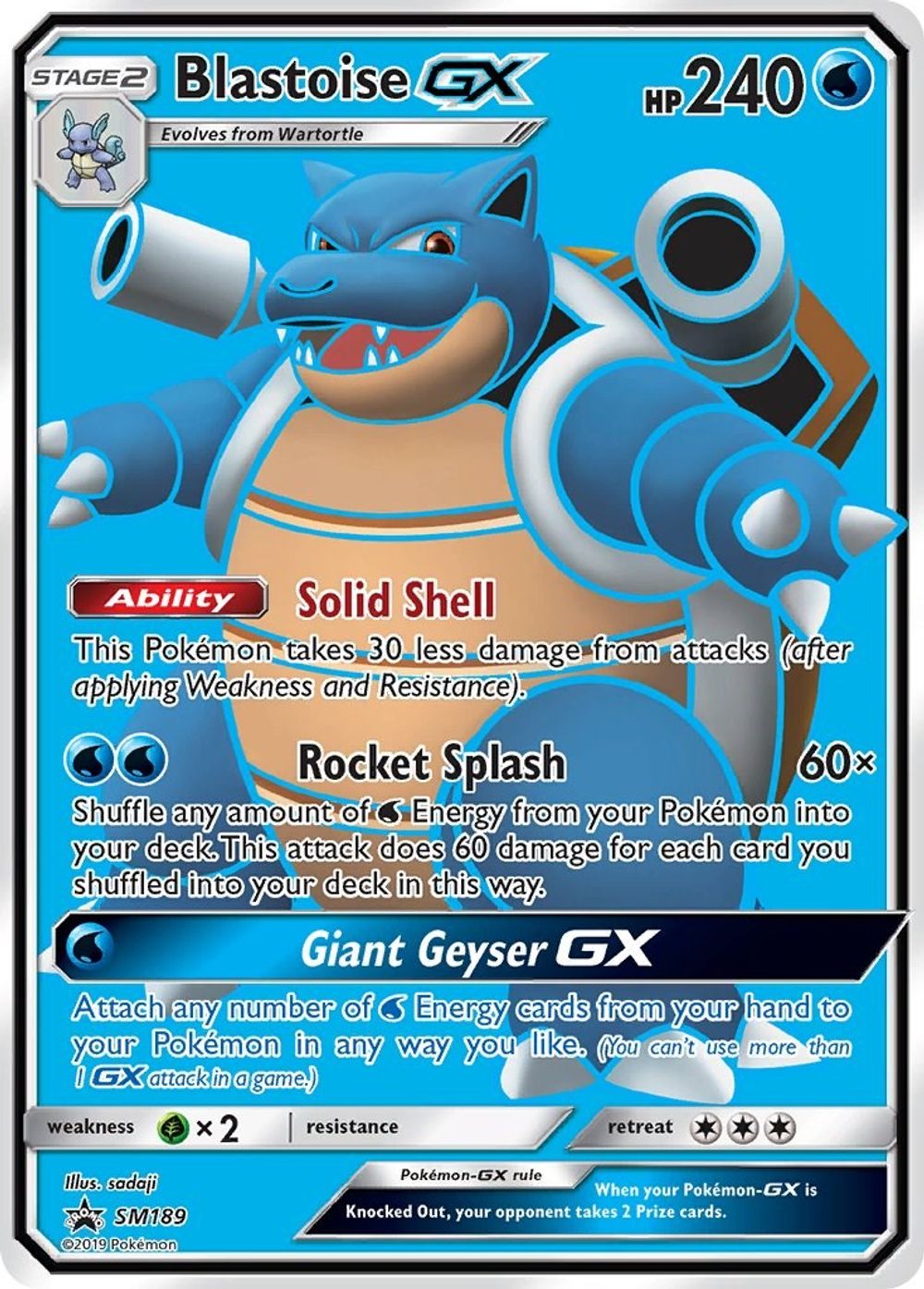Blastoise GX - SM189 — SM Promos