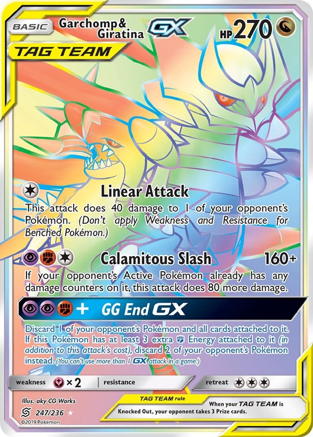 Garchomp & Giratina GX (Secret) — SM - Unified Minds