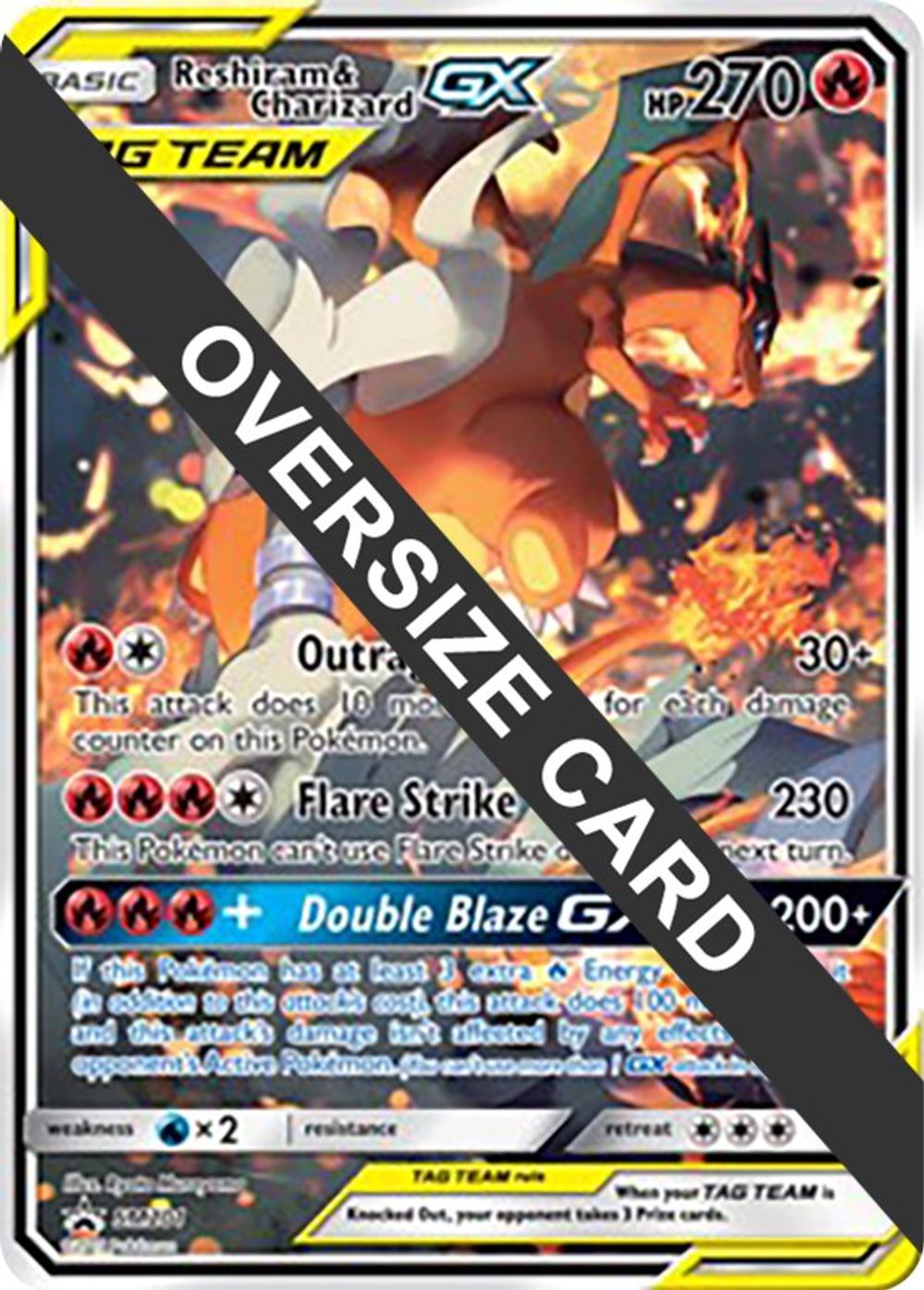 Reshiram & Charizard GX - SM201 — Jumbo Cards