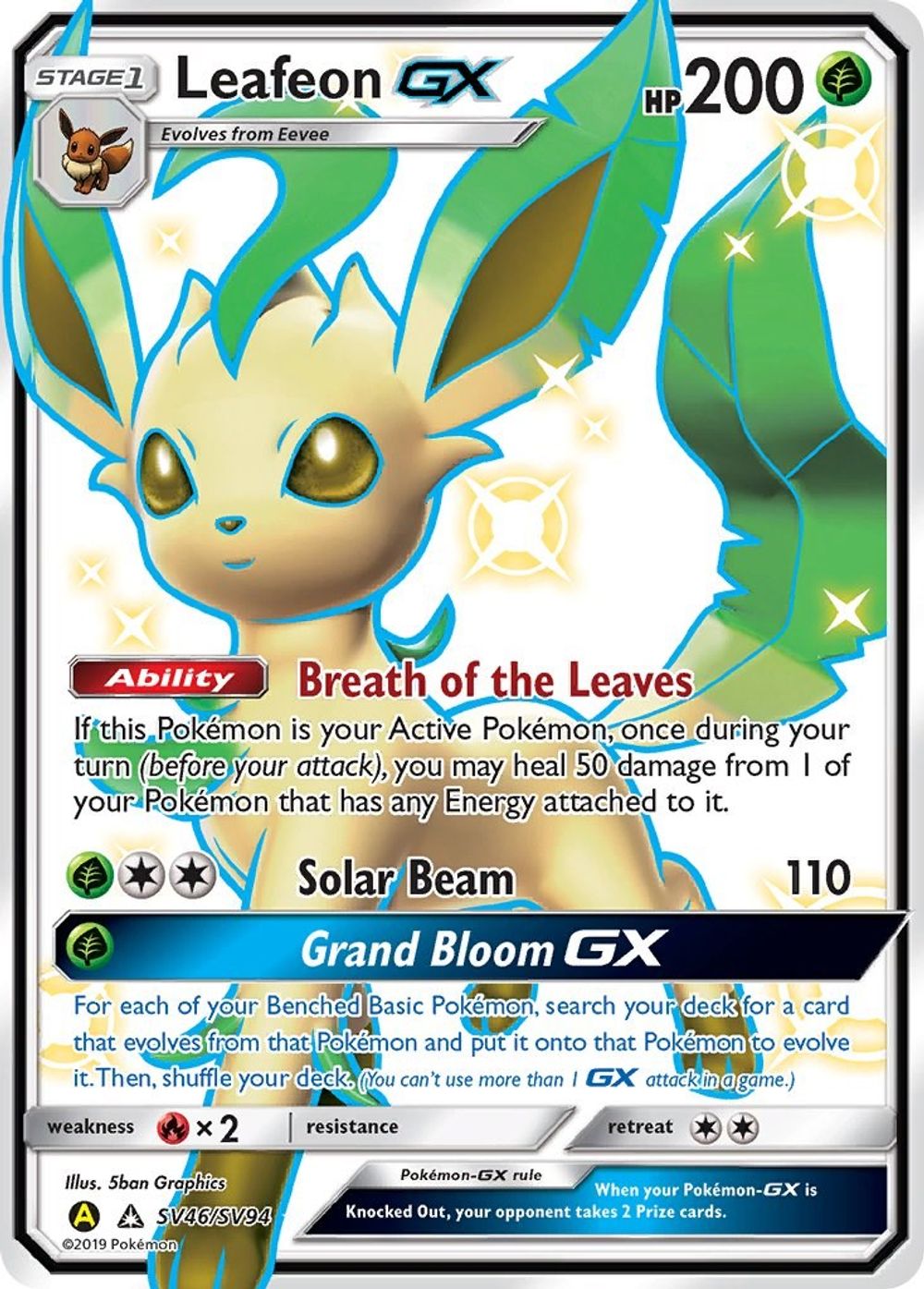 Leafeon GX — Hidden Fates: Shiny Vault