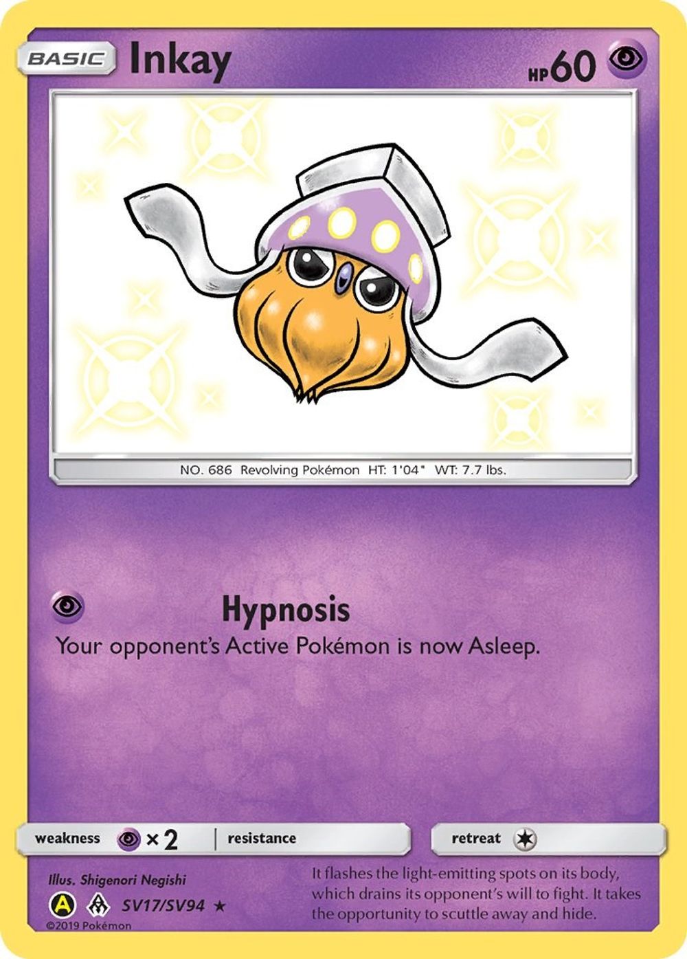 Inkay — Hidden Fates: Shiny Vault