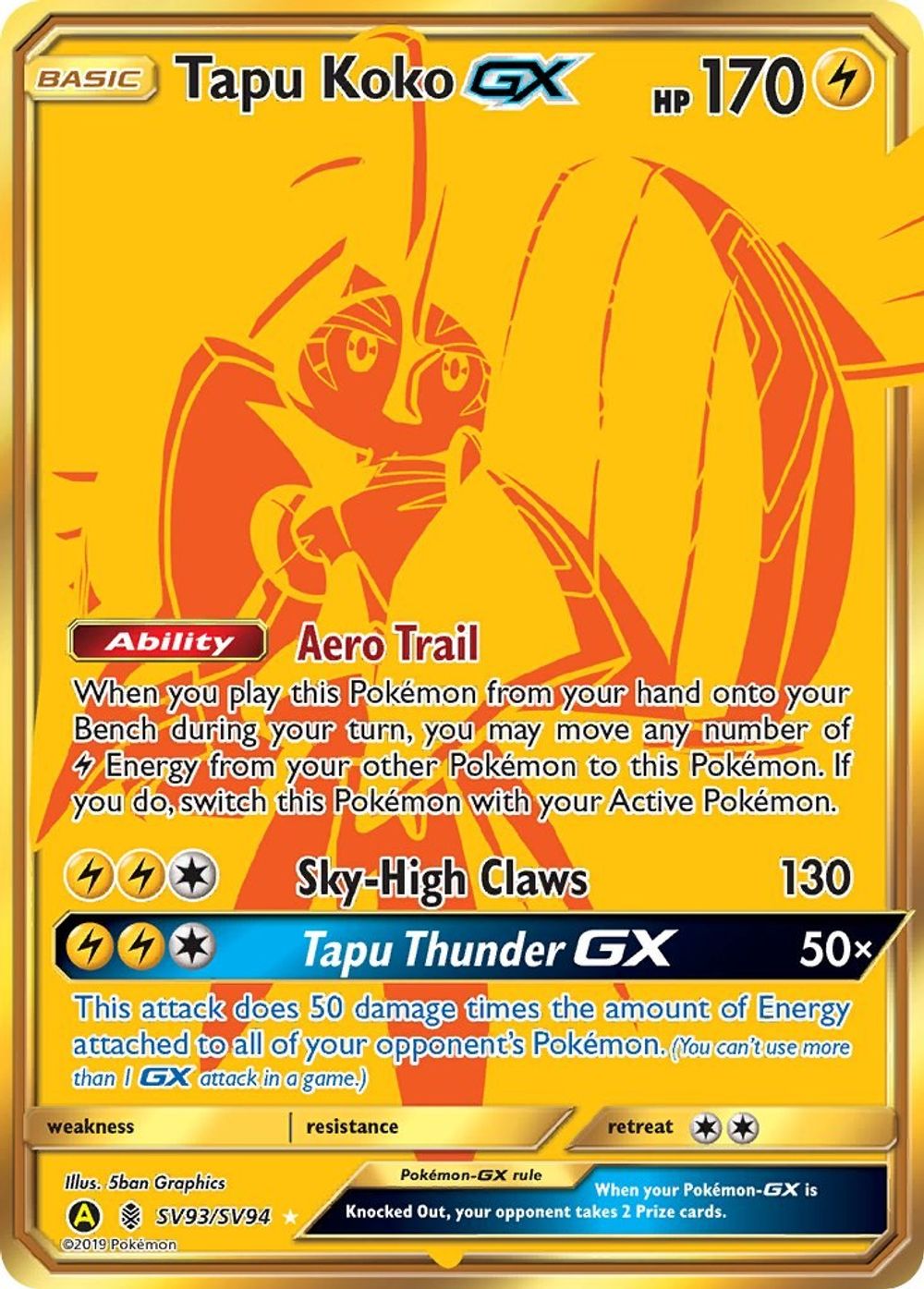 Tapu Koko GX — Hidden Fates: Shiny Vault