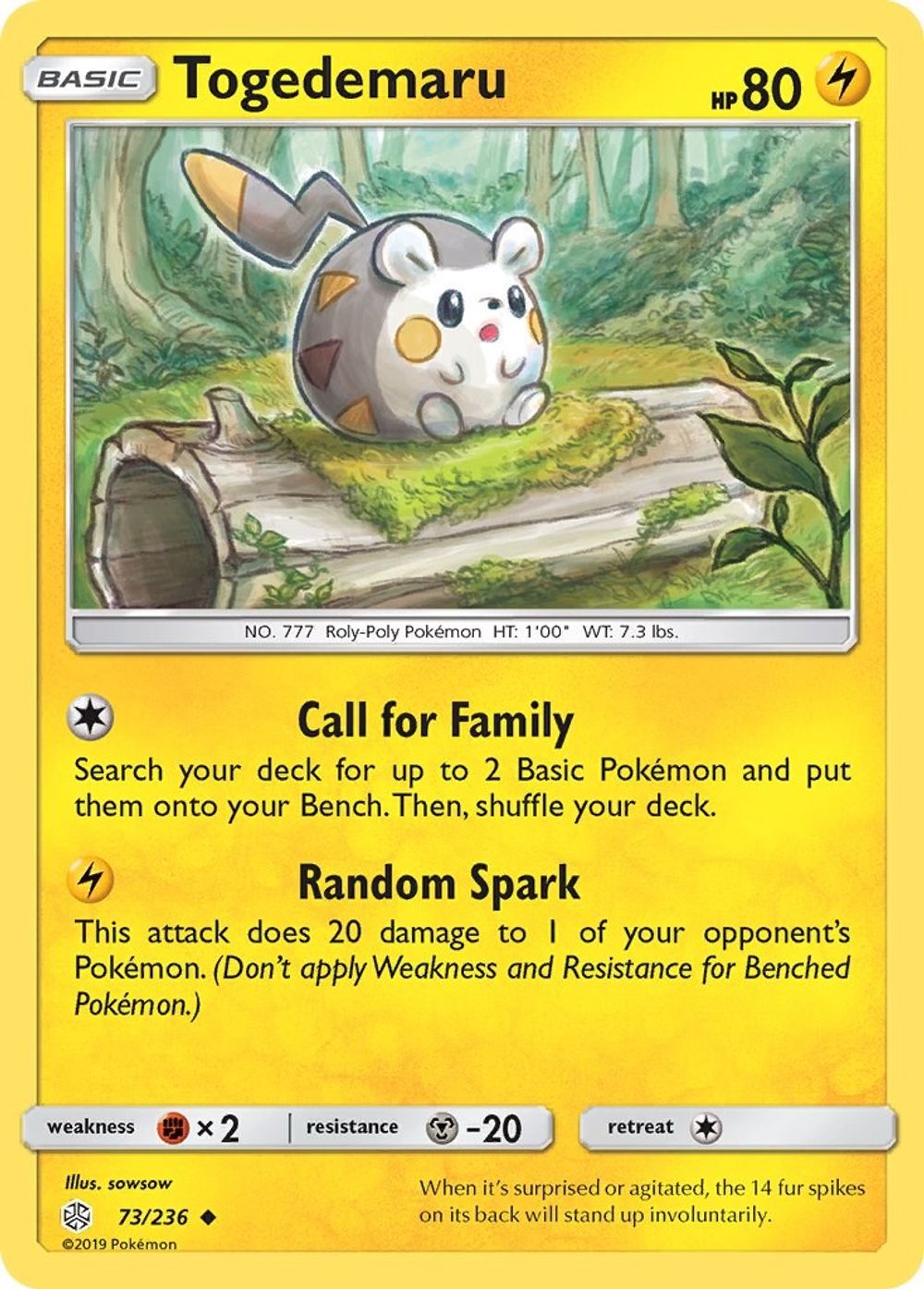 Togedemaru - 73/236 — SM - Cosmic Eclipse