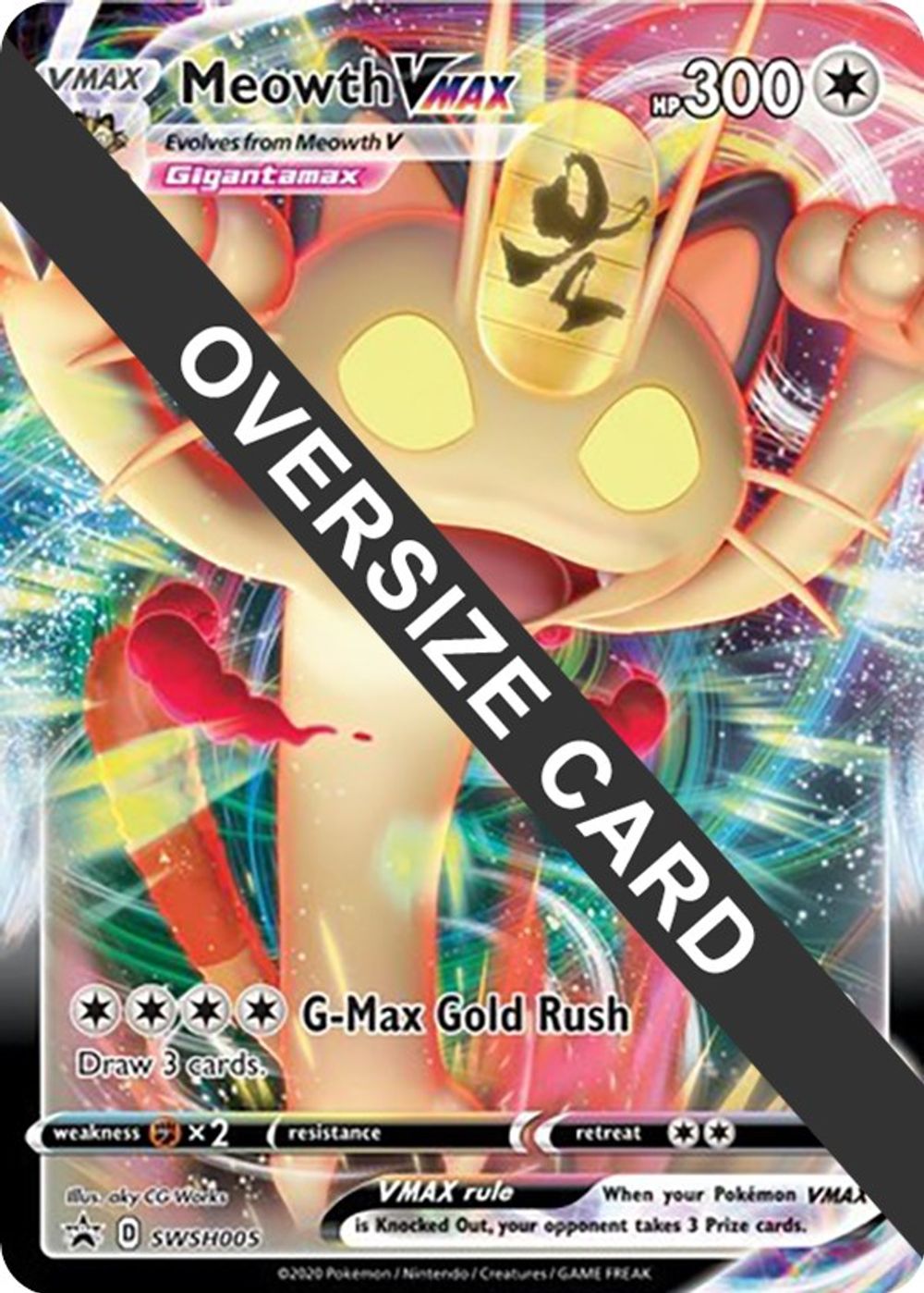 Meowth VMAX - SWSH005 — Jumbo Cards