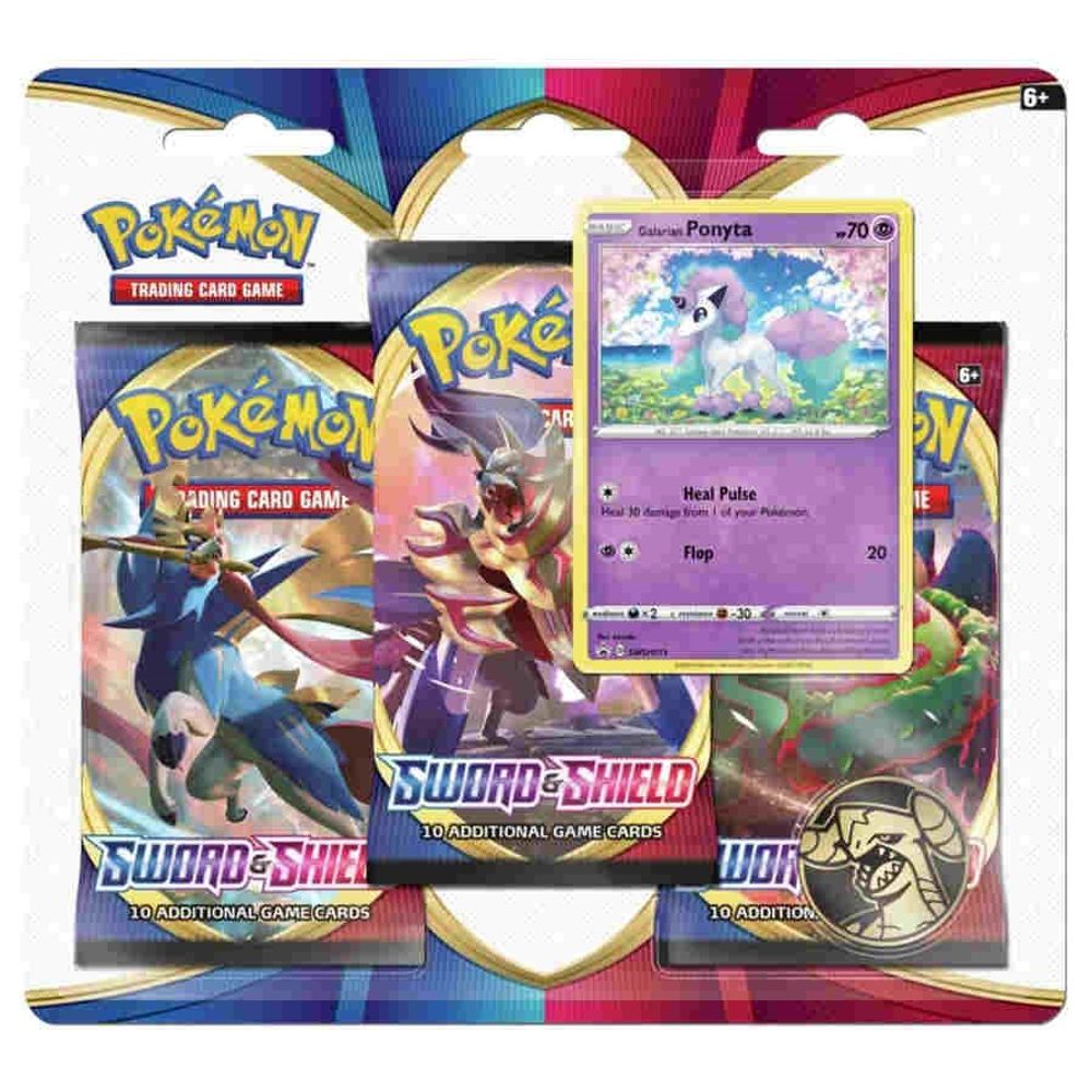 Sword & Shield 3 Pack Blister [Galarian Ponyta] — SWSH01: Sword & Shield Base Set
