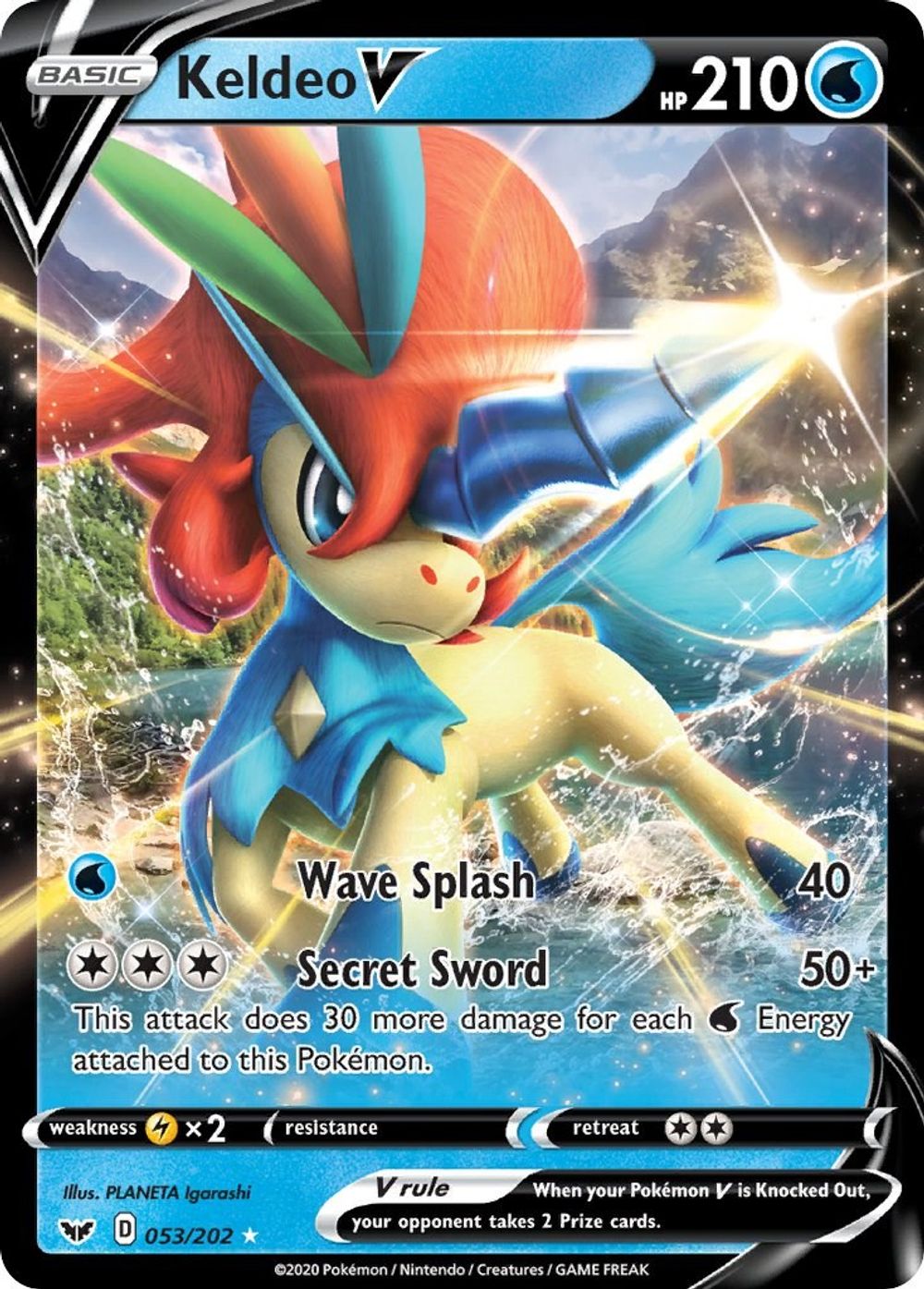 Keldeo V — SWSH01: Sword & Shield Base Set