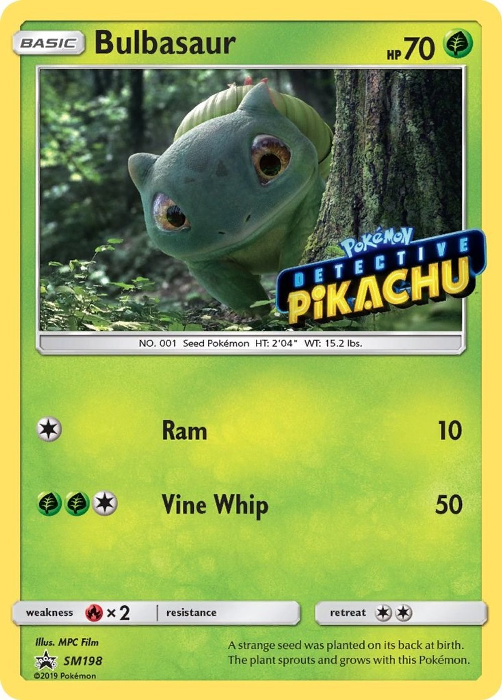 Bulbasaur - SM198 (Detective Pikachu Stamped) — SM Promos