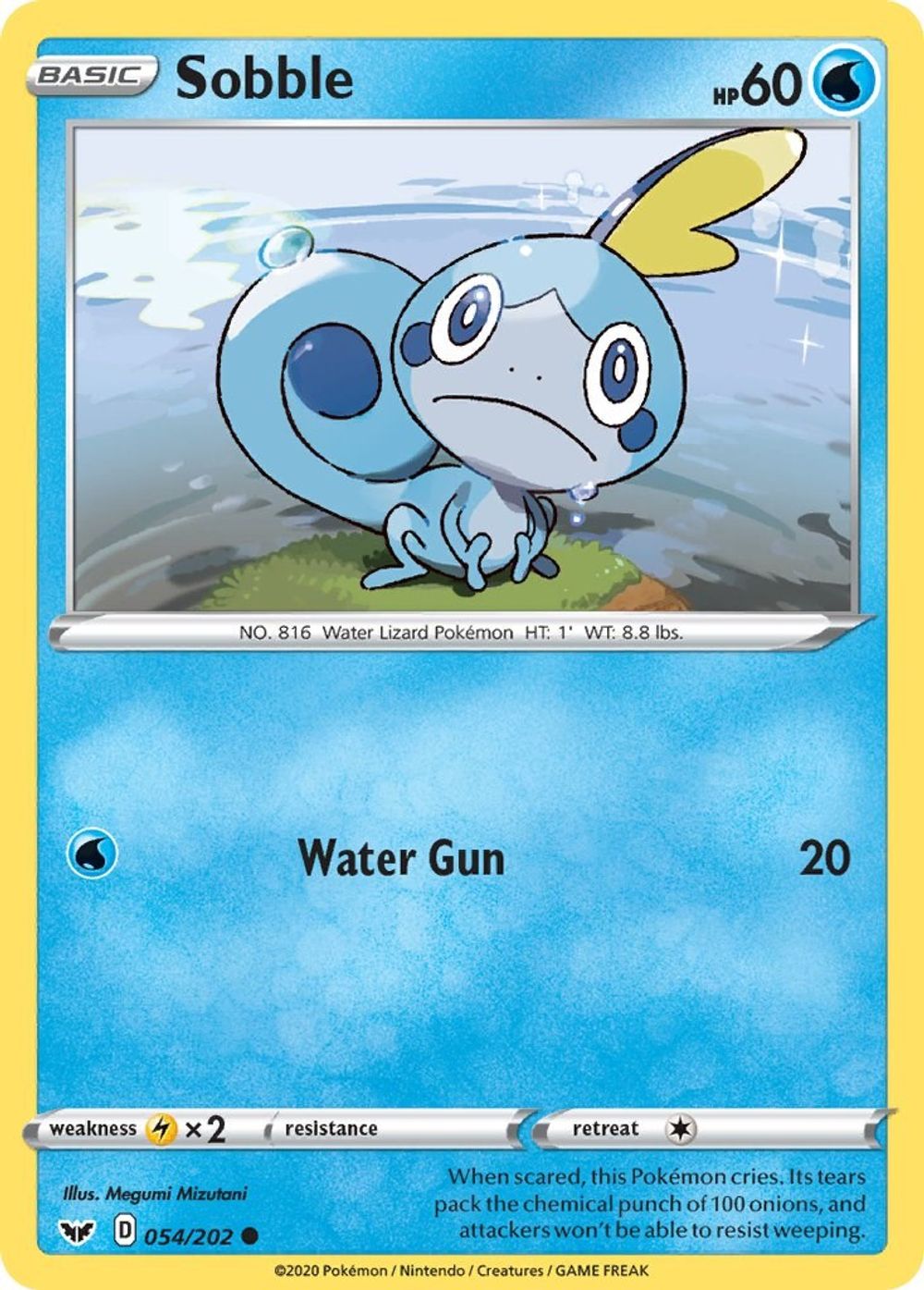 Sobble (054) — SWSH01: Sword & Shield Base Set