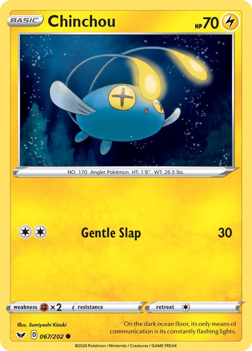 Chinchou (067) — SWSH01: Sword & Shield Base Set