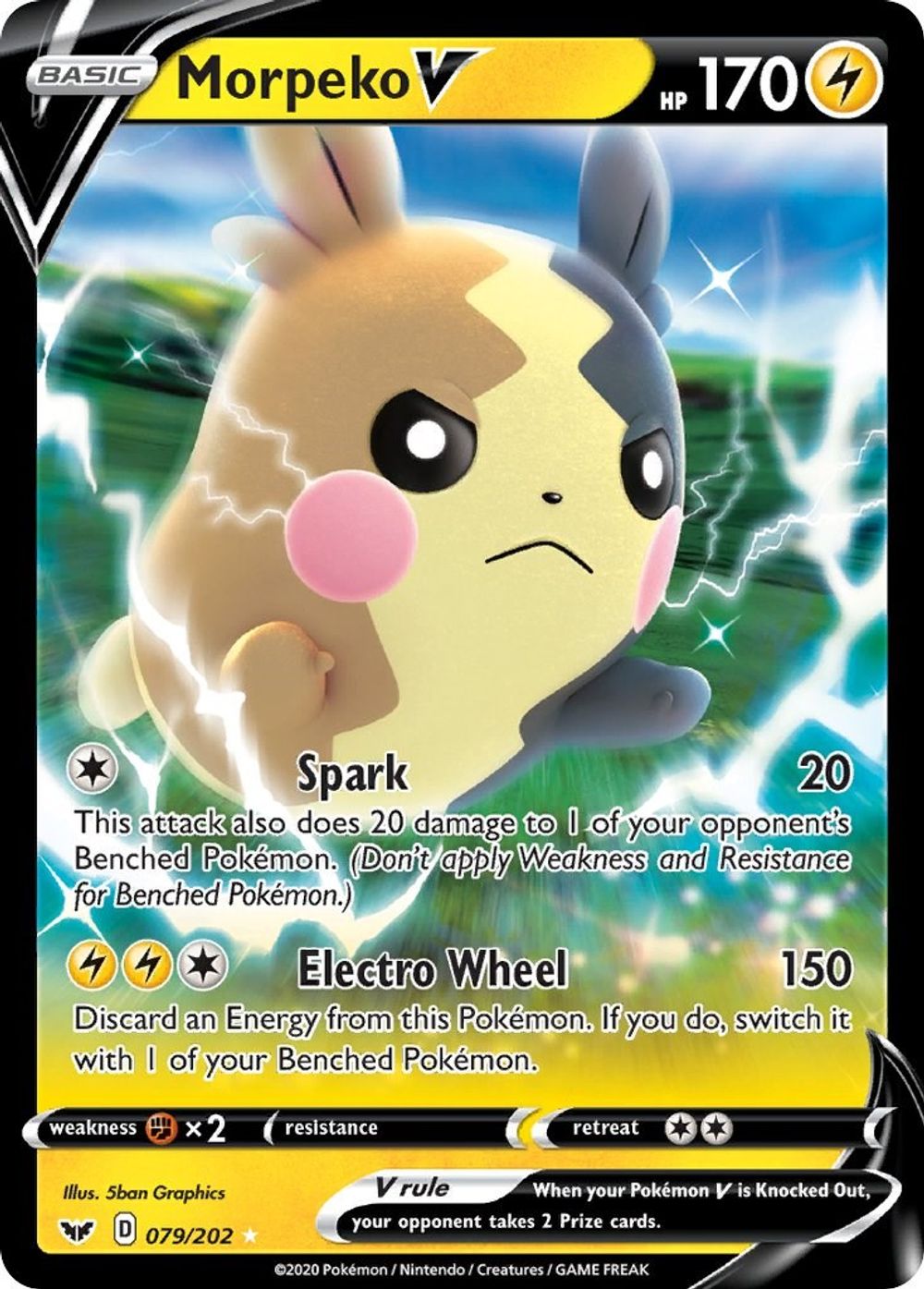 Morpeko V — SWSH01: Sword & Shield Base Set