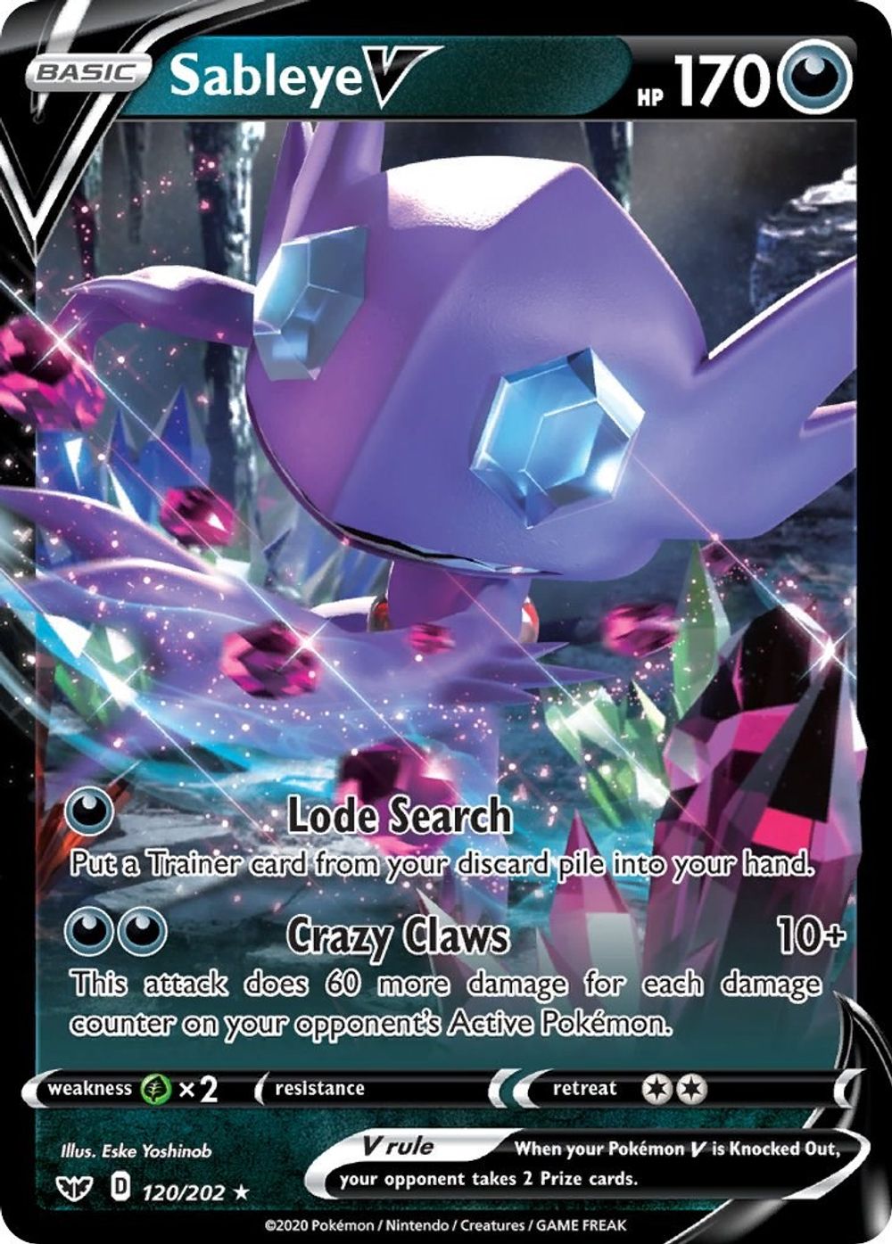 Sableye V — SWSH01: Sword & Shield Base Set