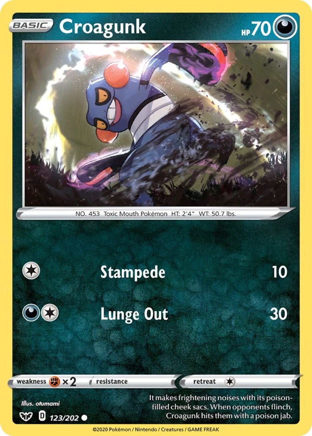 Croagunk — SWSH01: Sword & Shield Base Set
