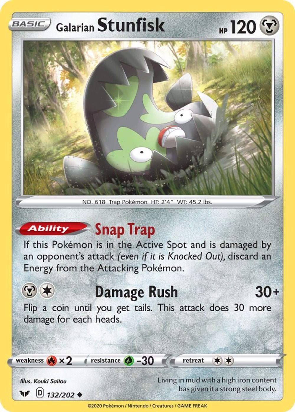 Galarian Stunfisk — SWSH01: Sword & Shield Base Set