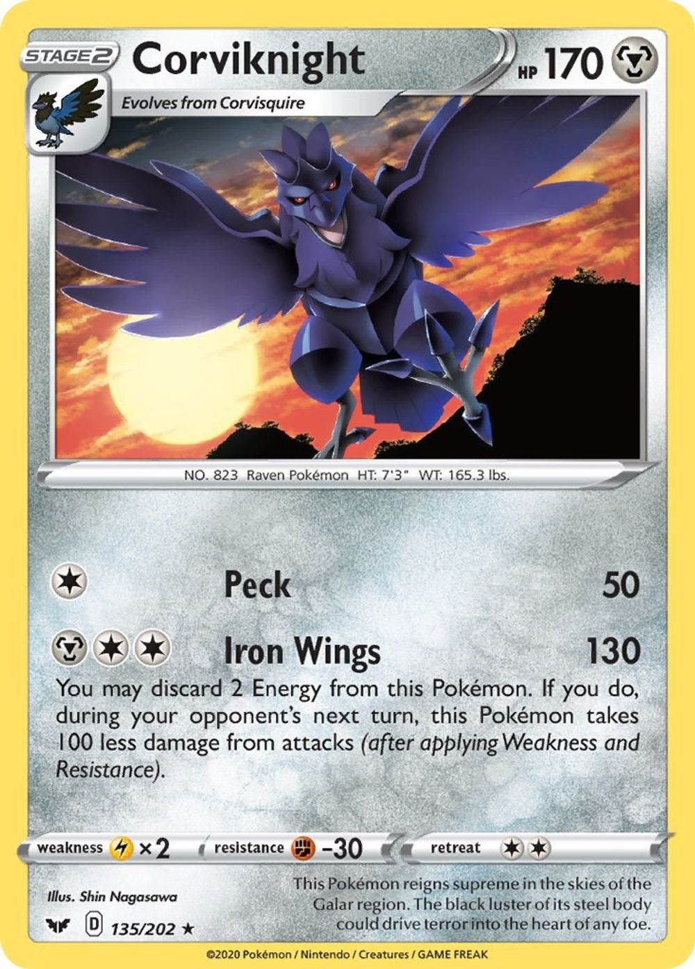 Corviknight — SWSH01: Sword & Shield Base Set