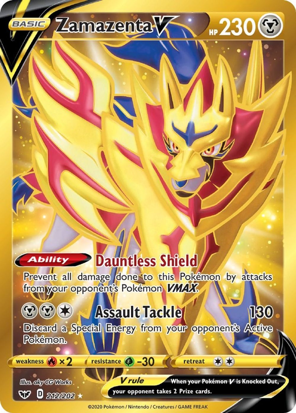 Zamazenta V (Secret) — SWSH01: Sword & Shield Base Set