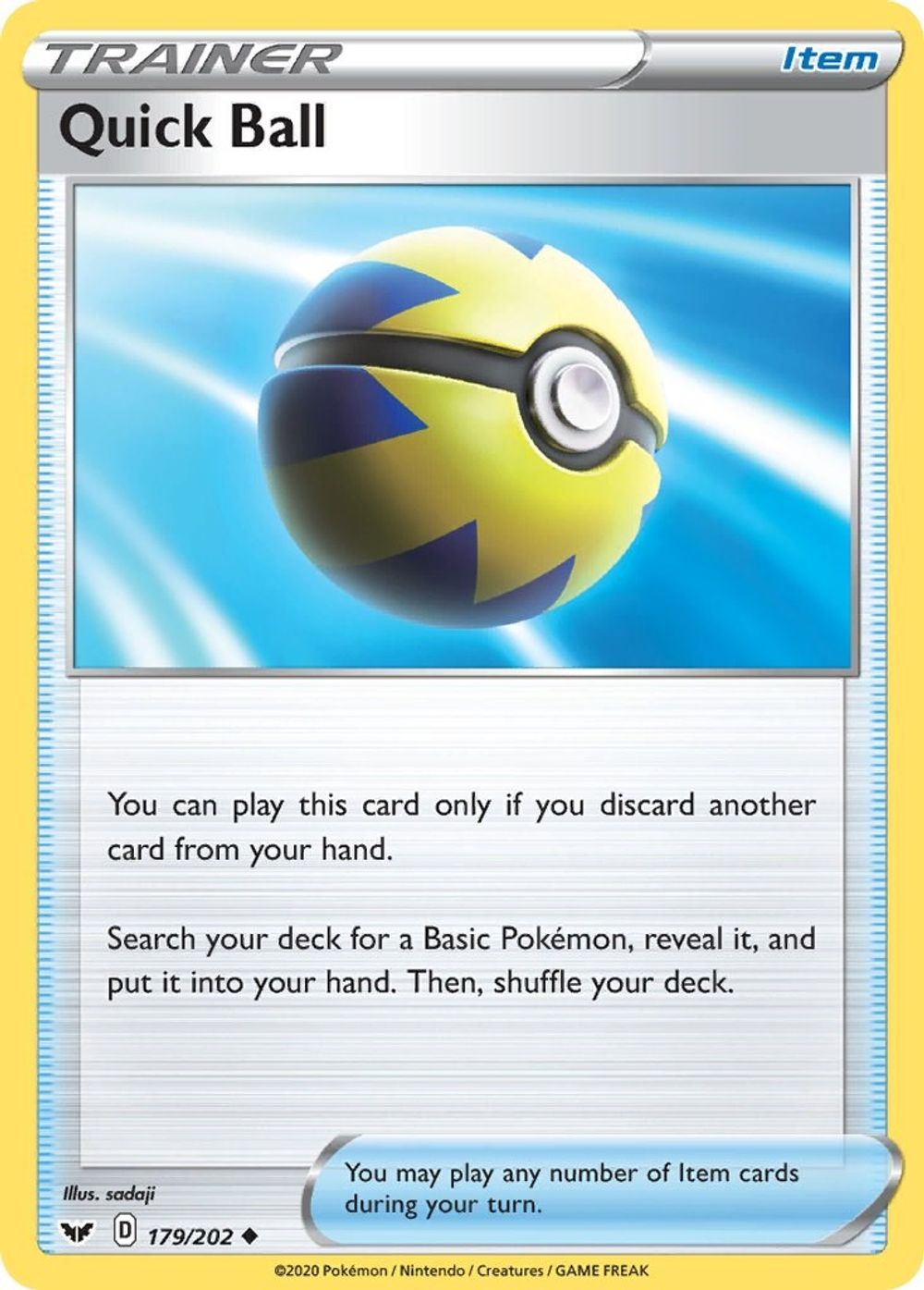 Quick Ball — SWSH01: Sword & Shield Base Set