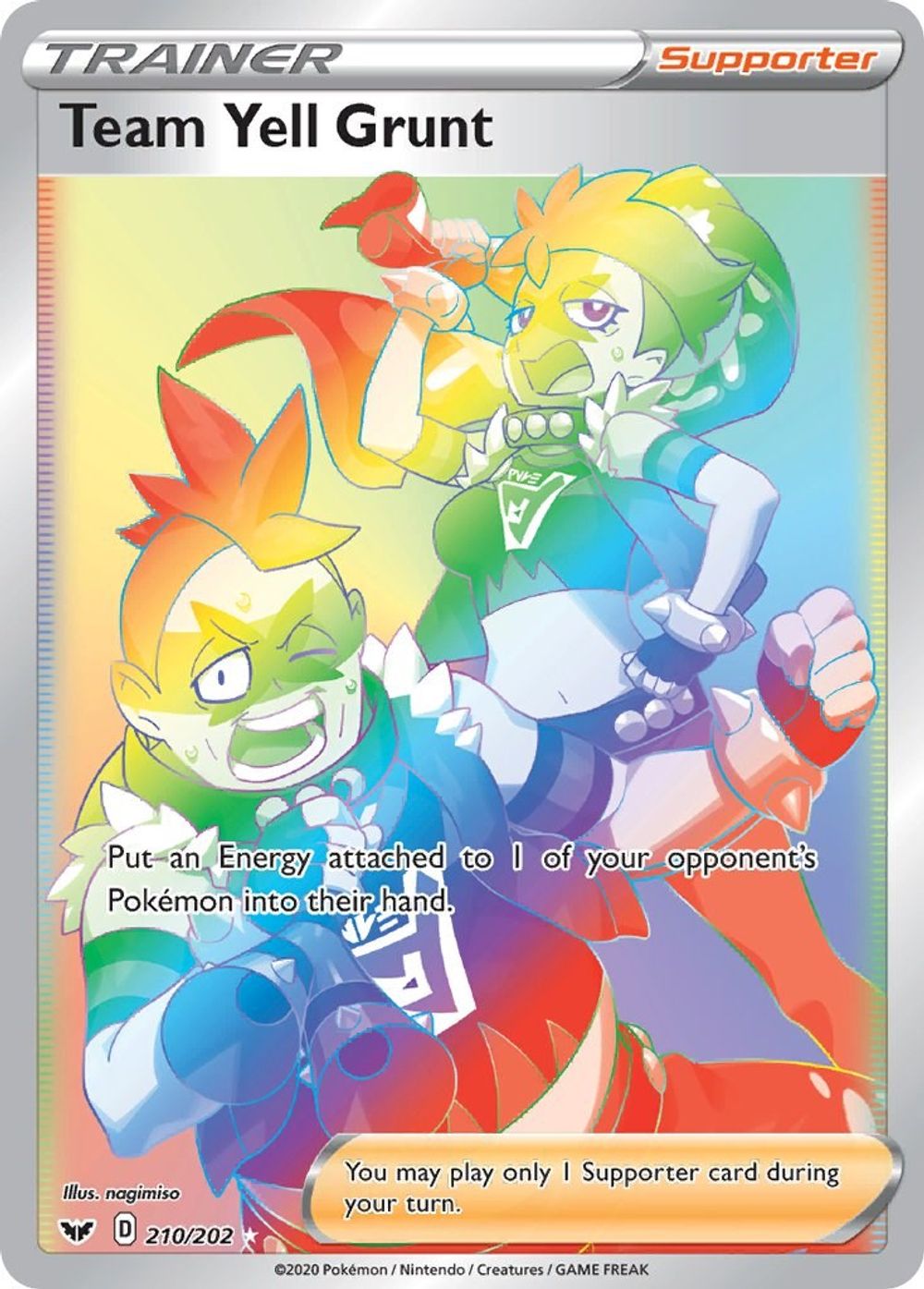 Team Yell Grunt (Secret) — SWSH01: Sword & Shield Base Set