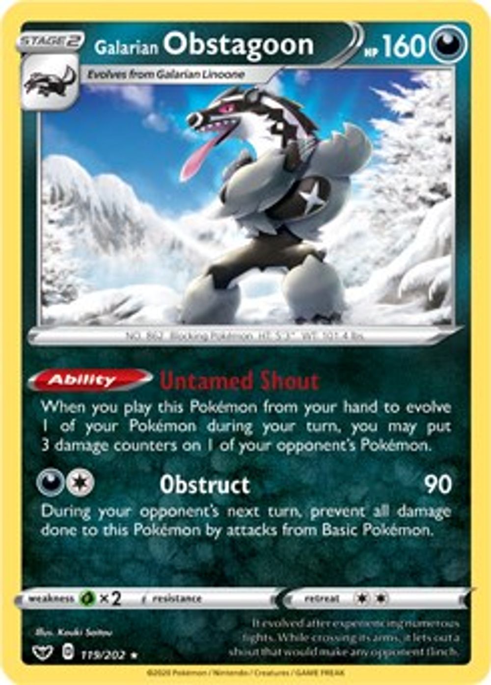 Galarian Obstagoon - 119/202 — Deck Exclusives