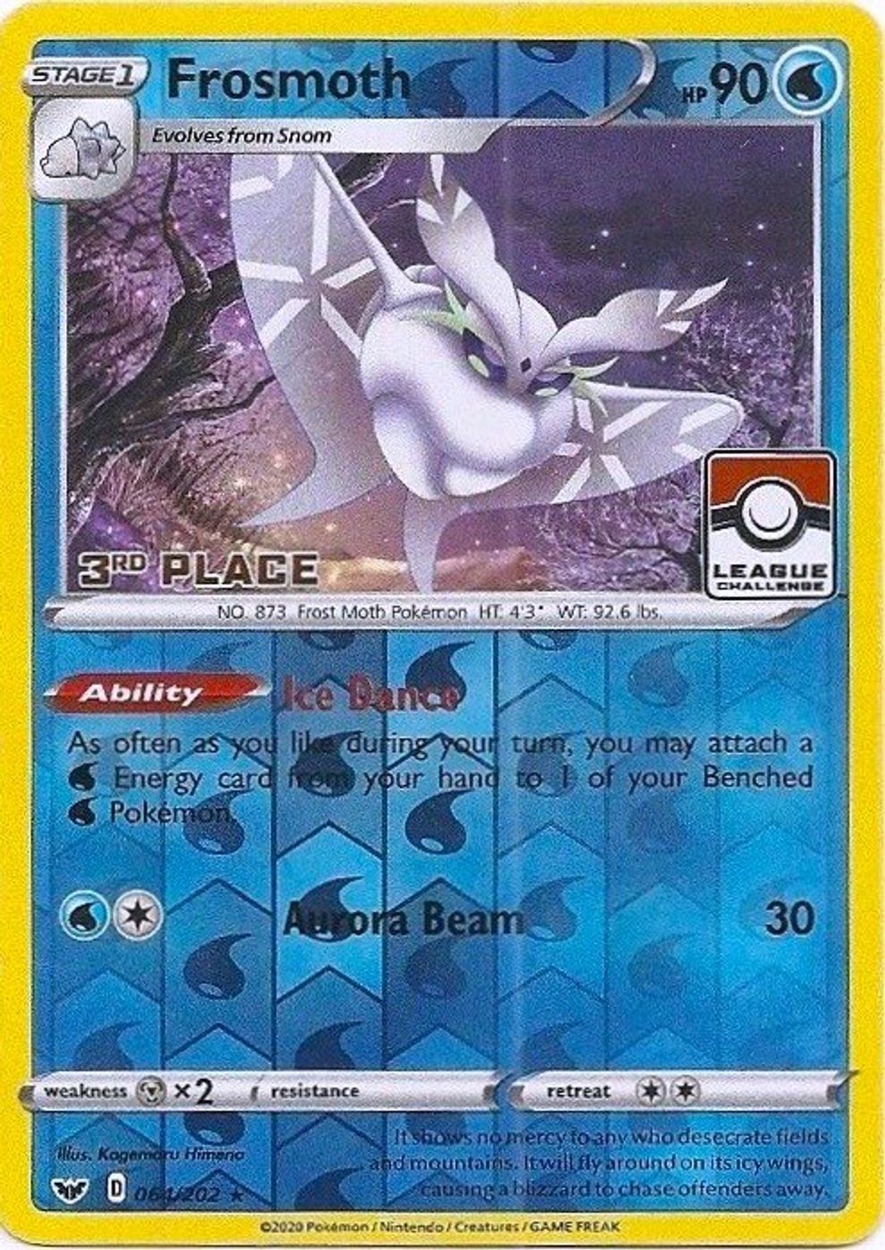 Frosmoth - 064/202 (League Challenge) [3rd Place] — League & Championship Cards