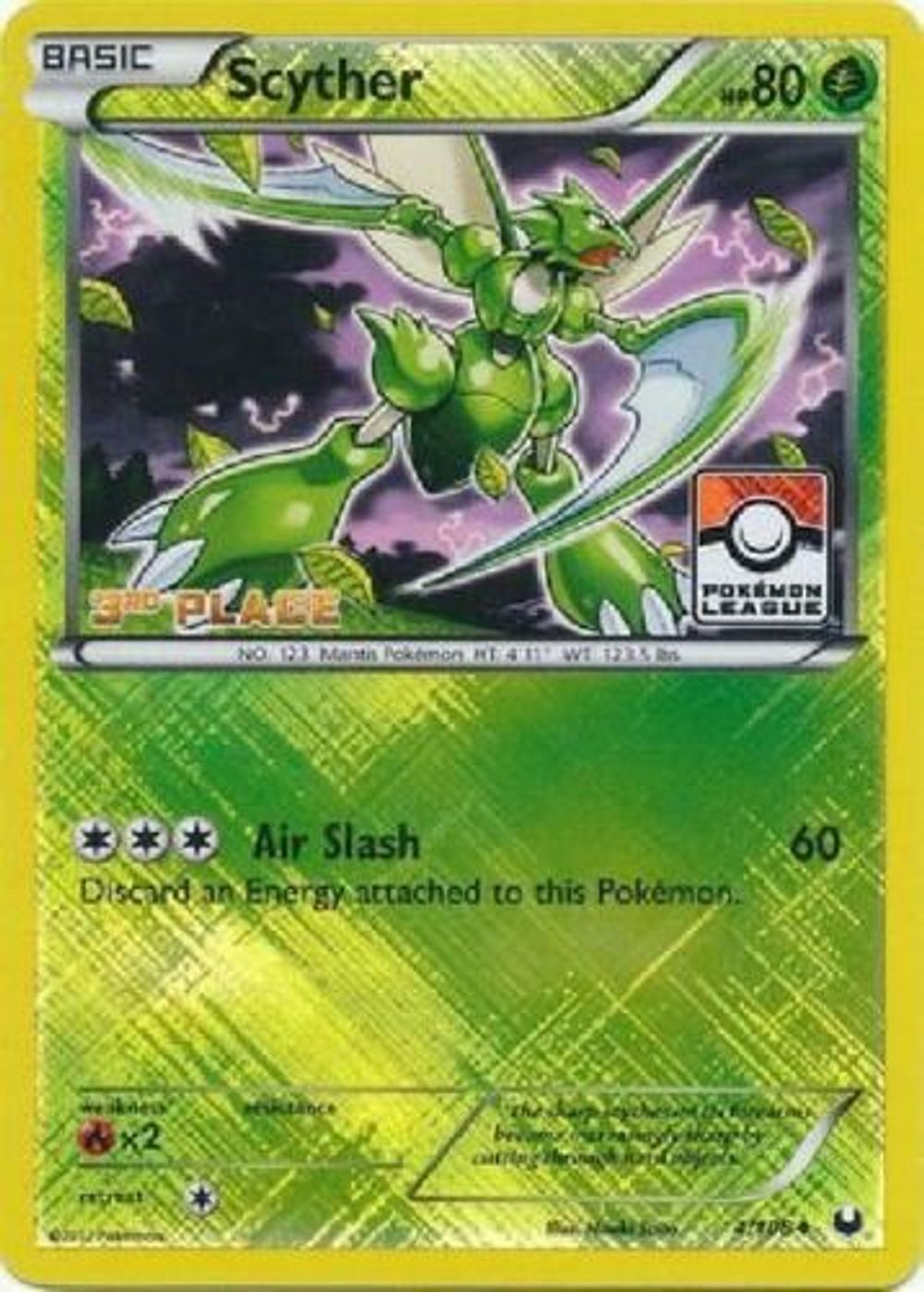 Scyther - 4/108 (Pokemon League) [3rd Place] — League & Championship Cards