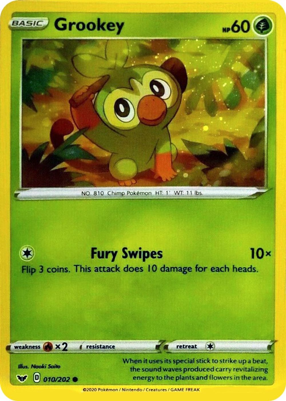 Grookey - 010/202 (Cosmos Holo) — Blister Exclusives