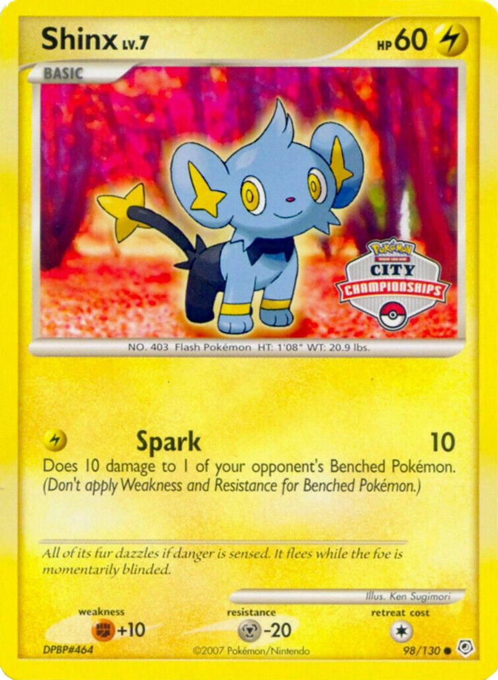 Shinx - 98/130 (City Championships) — Nintendo Promos