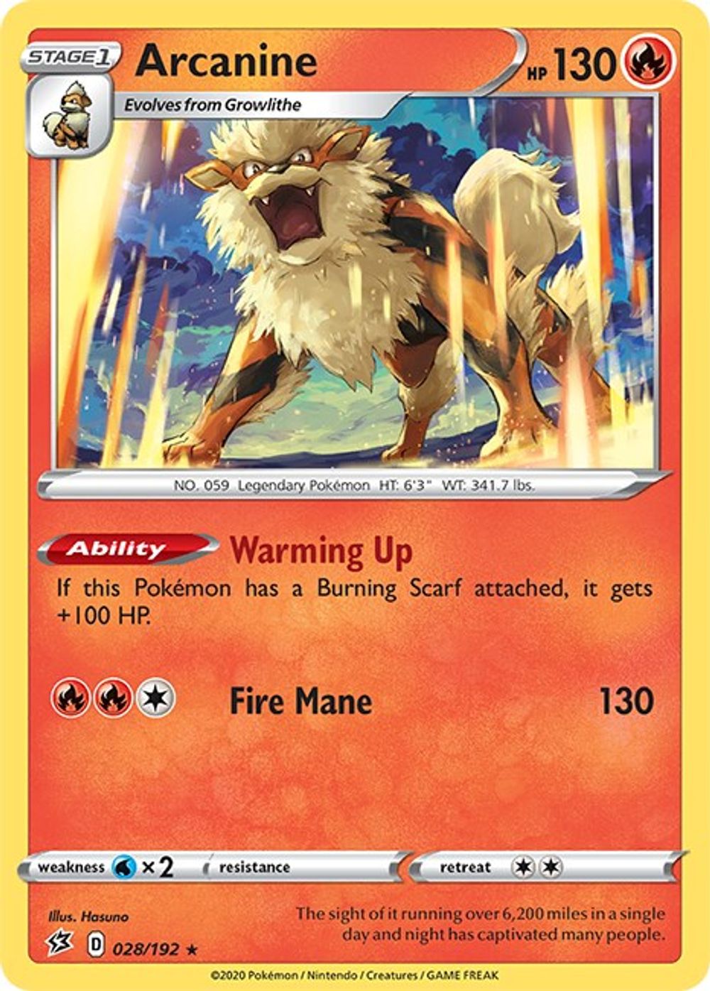 Arcanine — SWSH02: Rebel Clash